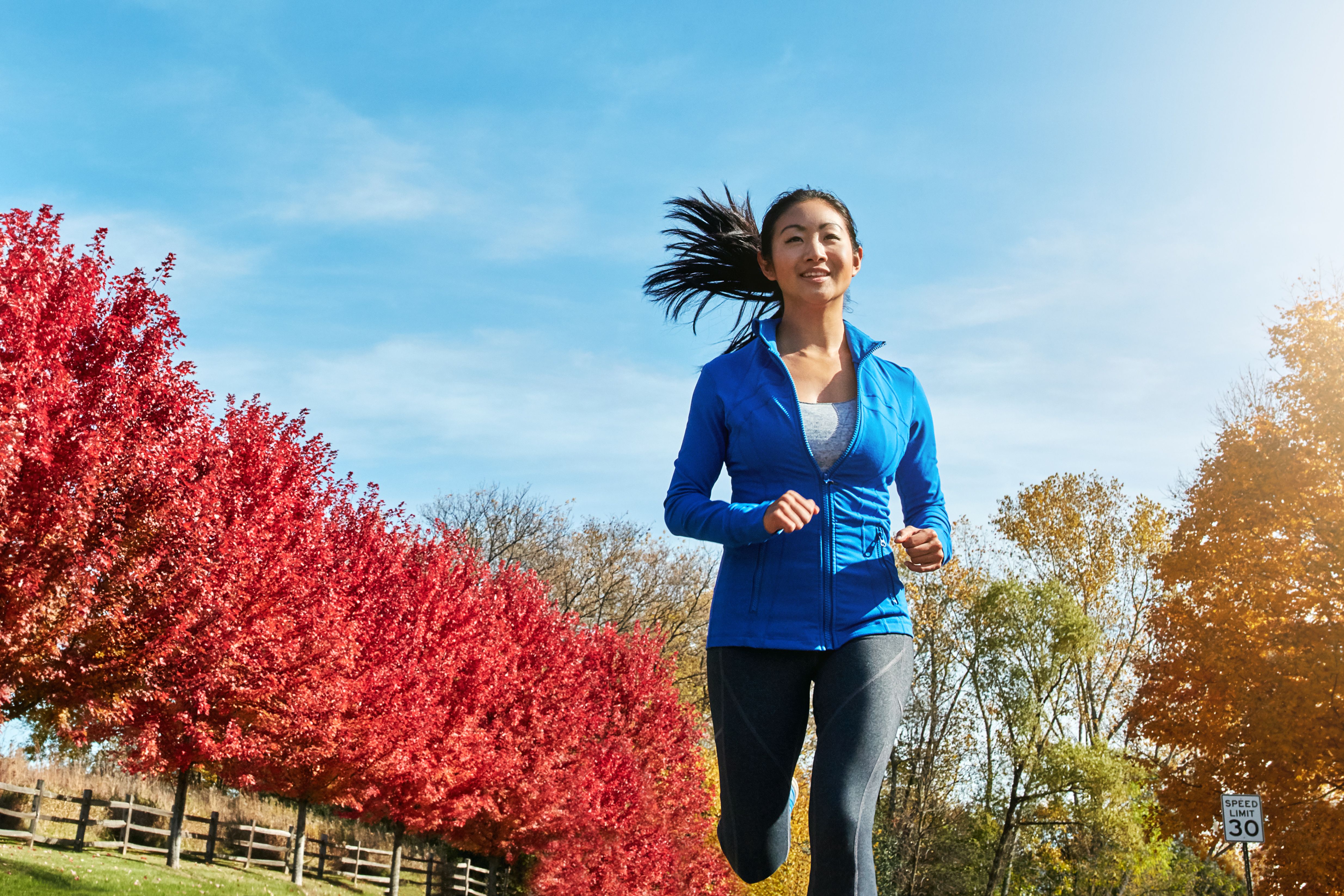 autumn trail running