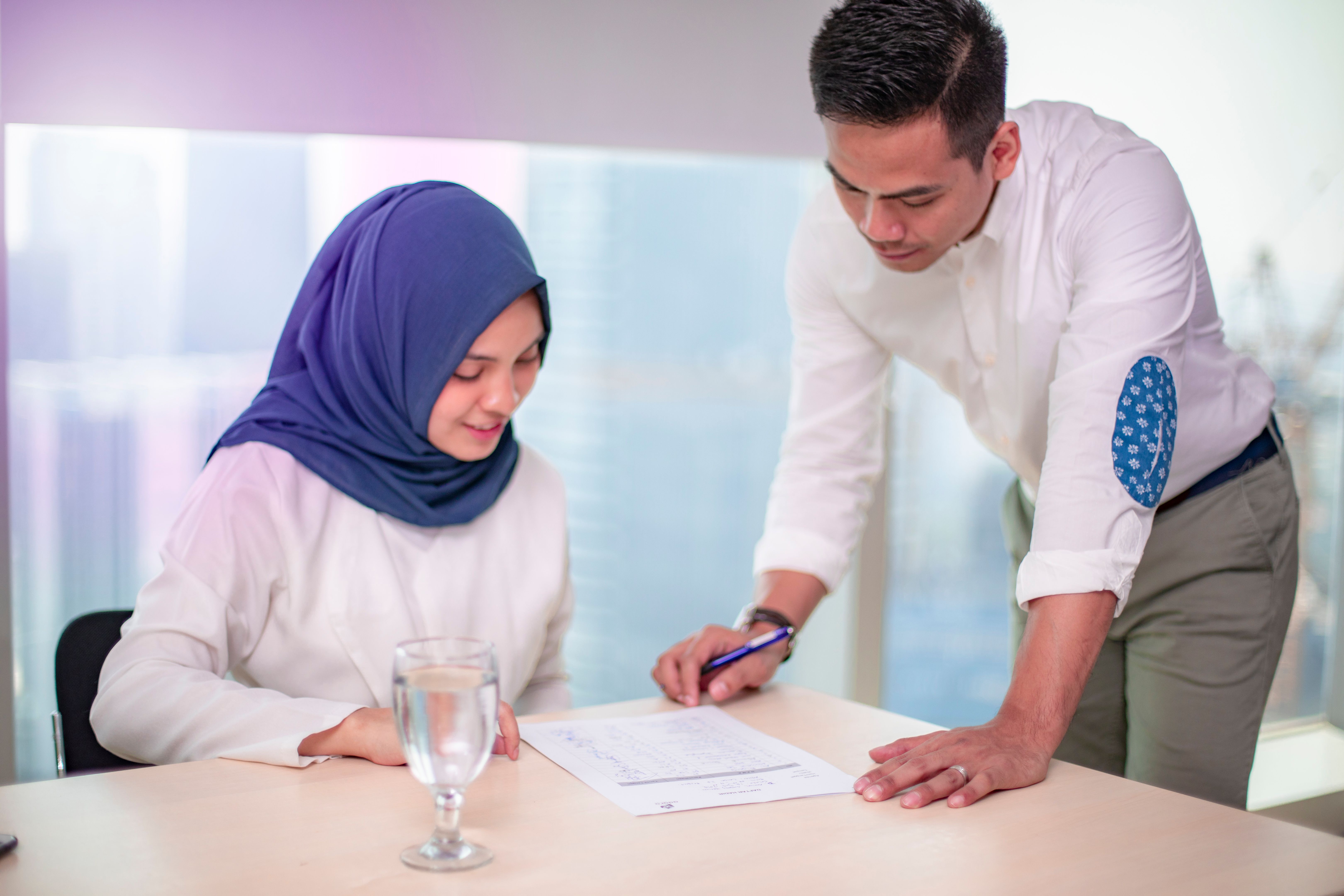 business people in the office talk and share their ideas