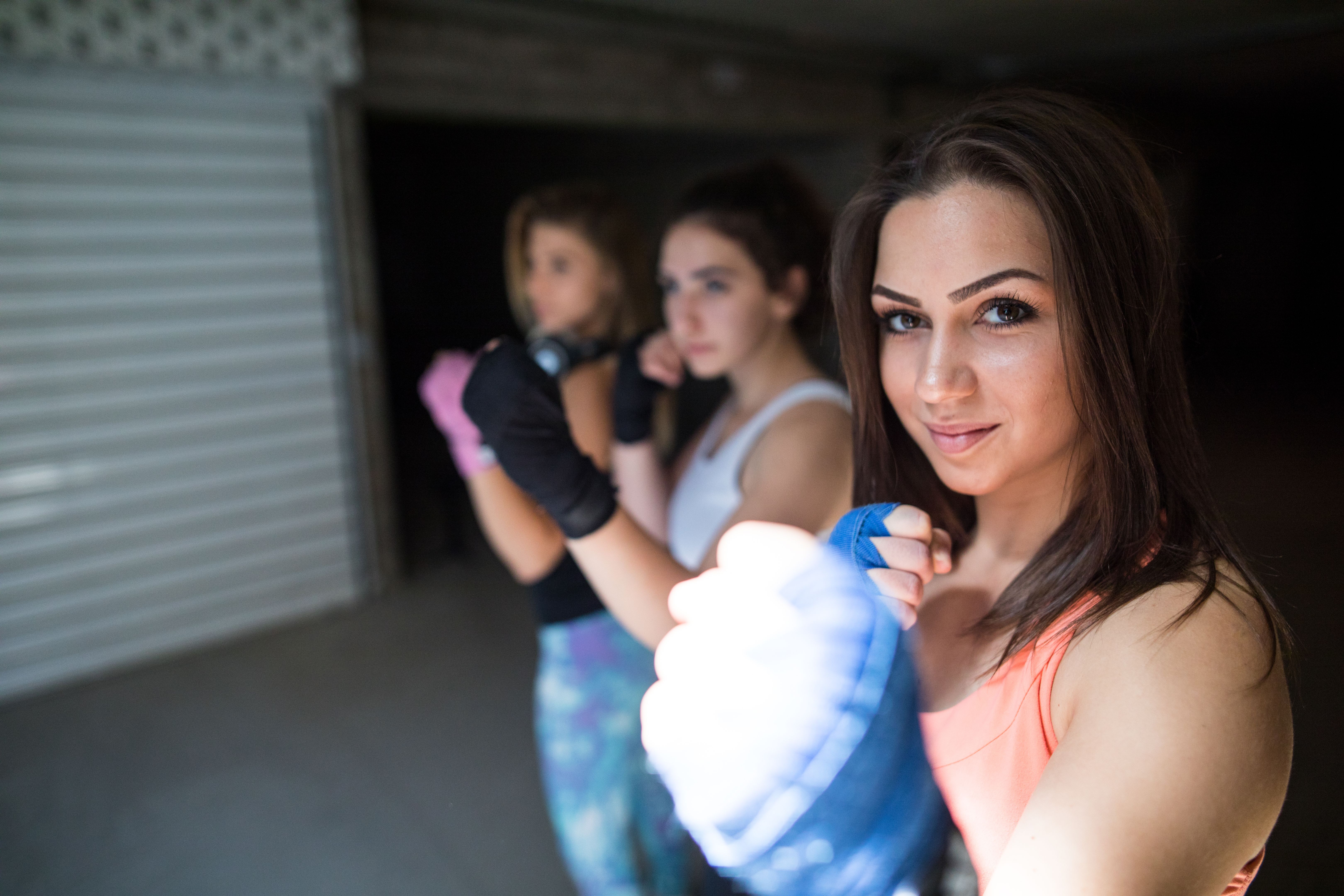 Group of confident fighters