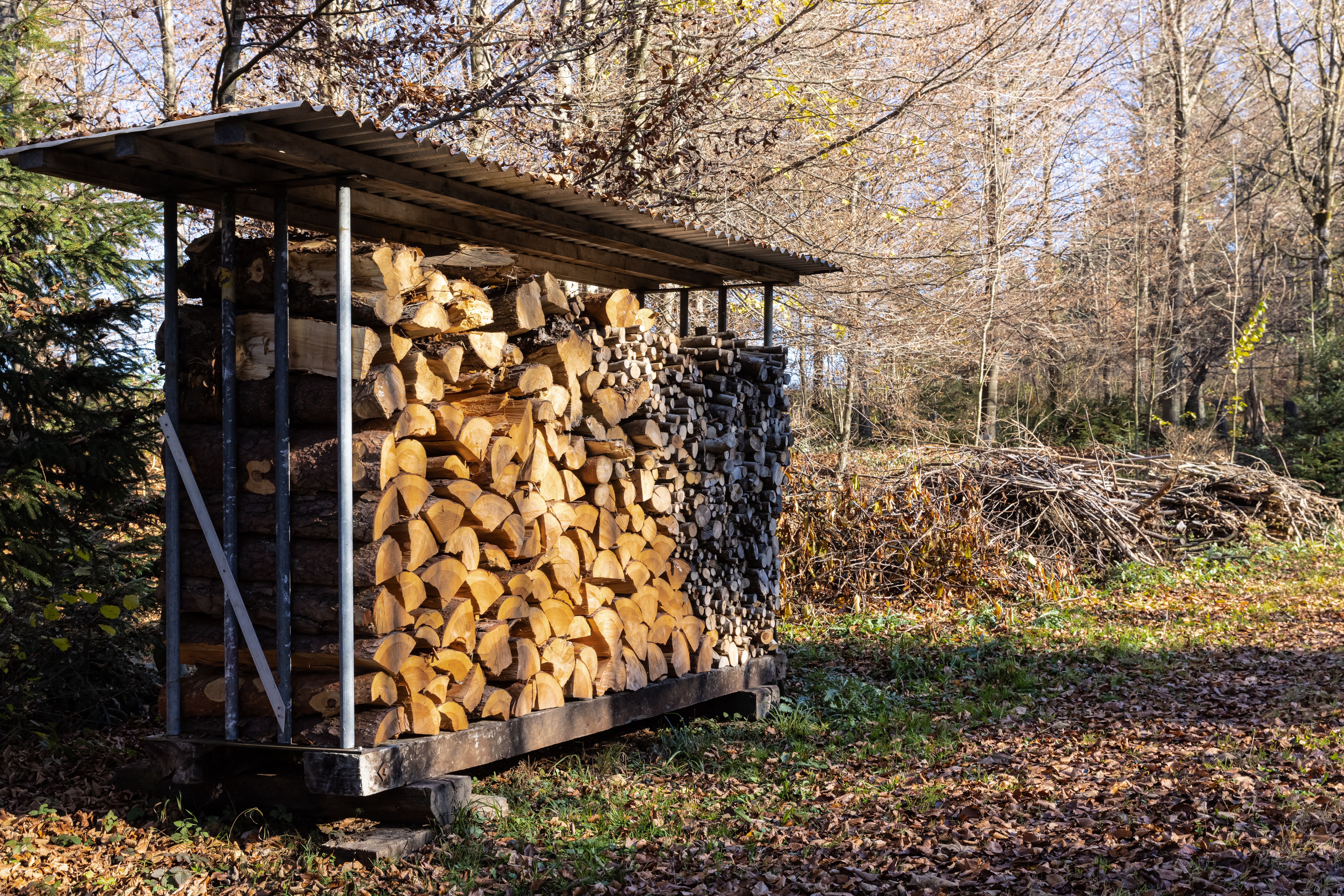 covered firewood