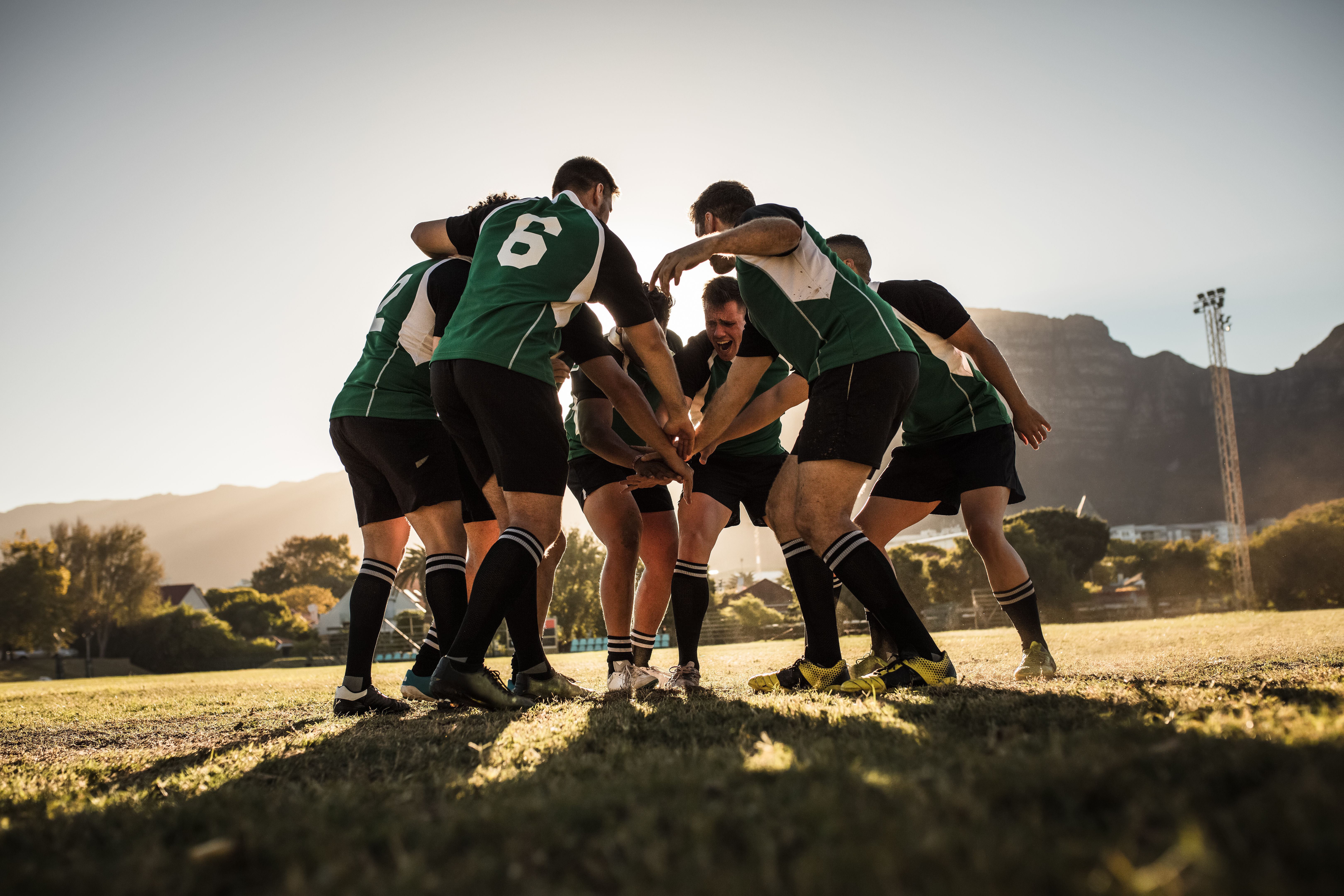 sports team huddle