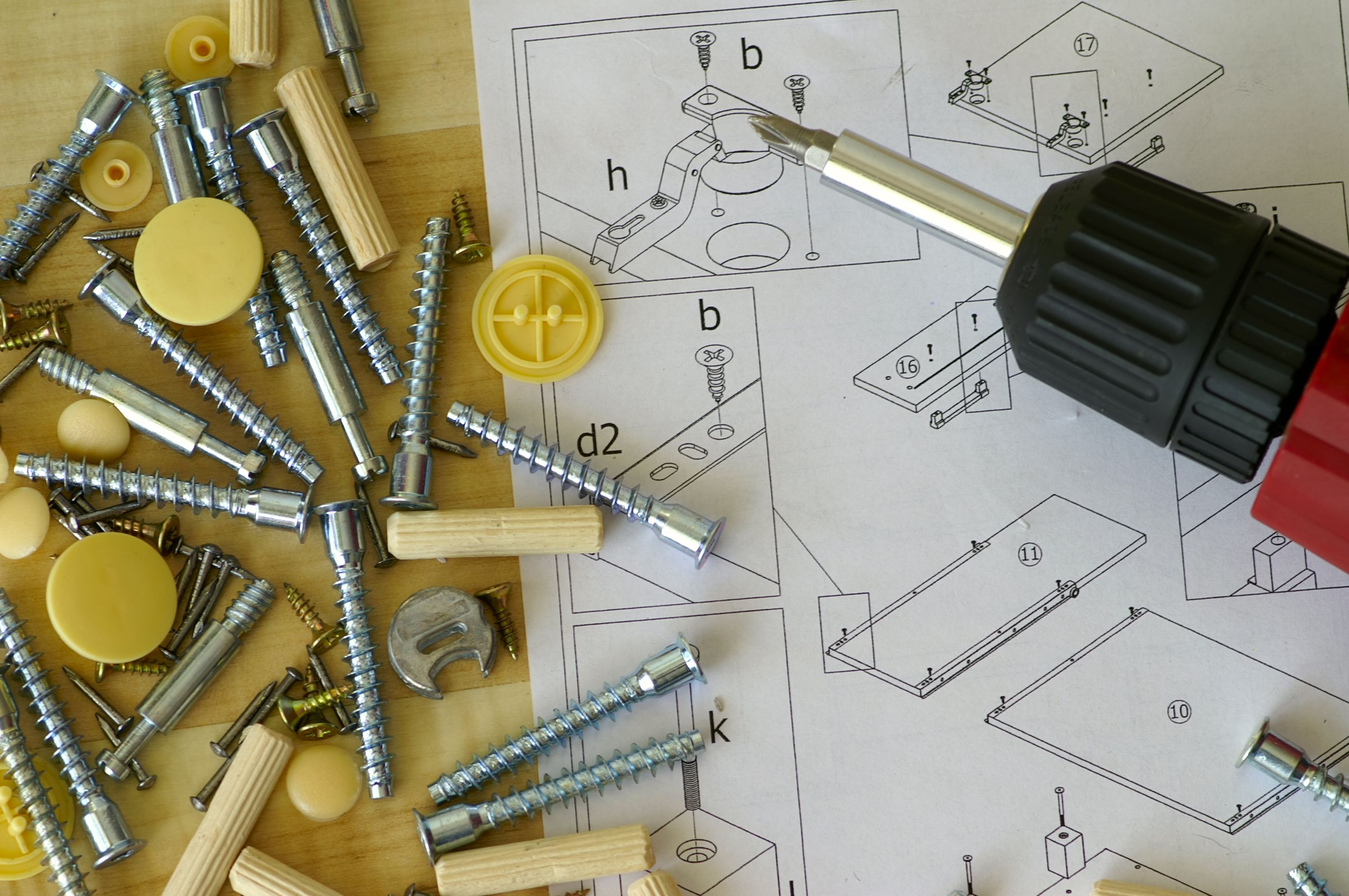 furniture assembly workspace