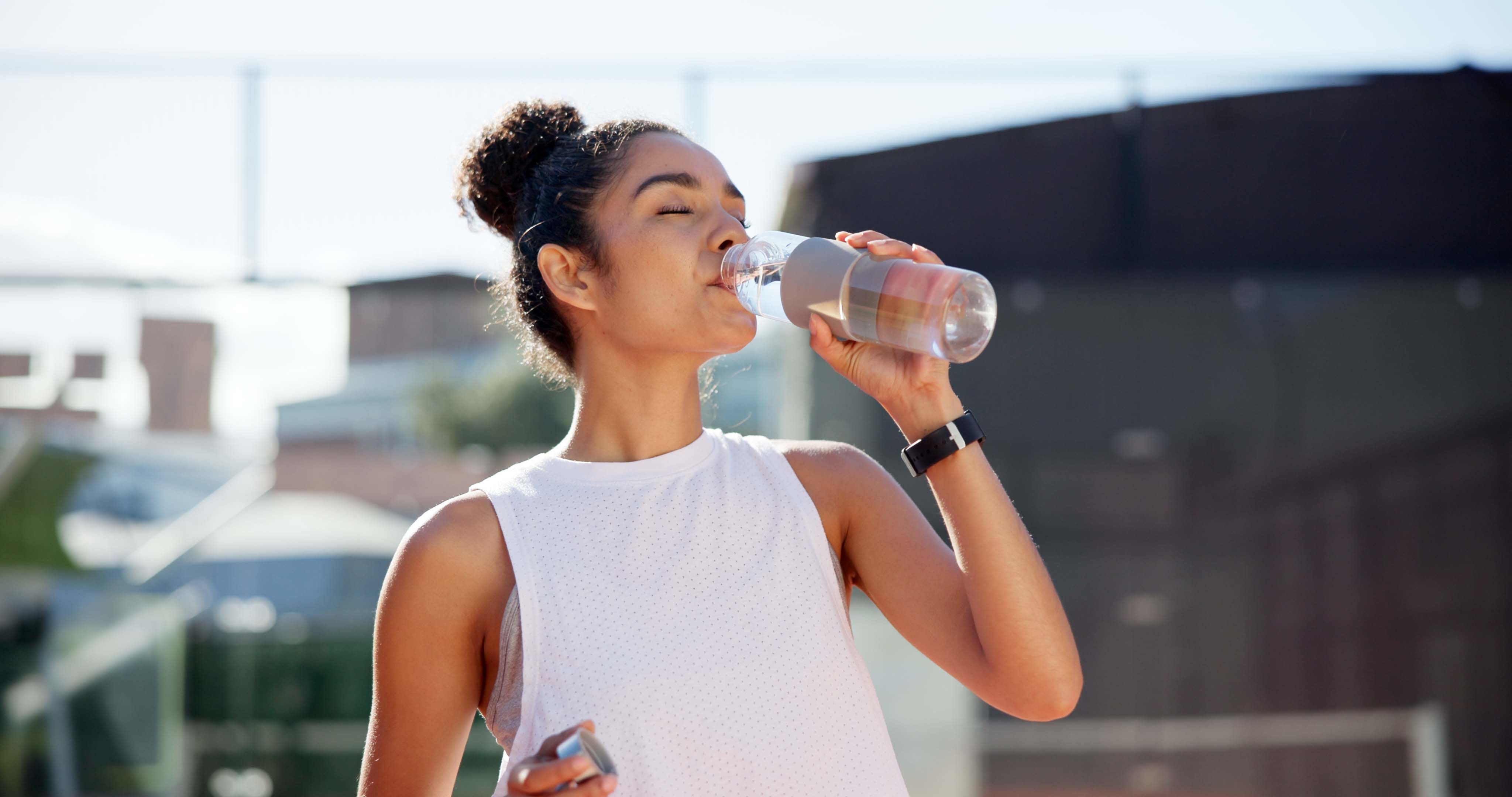 athlete drinking