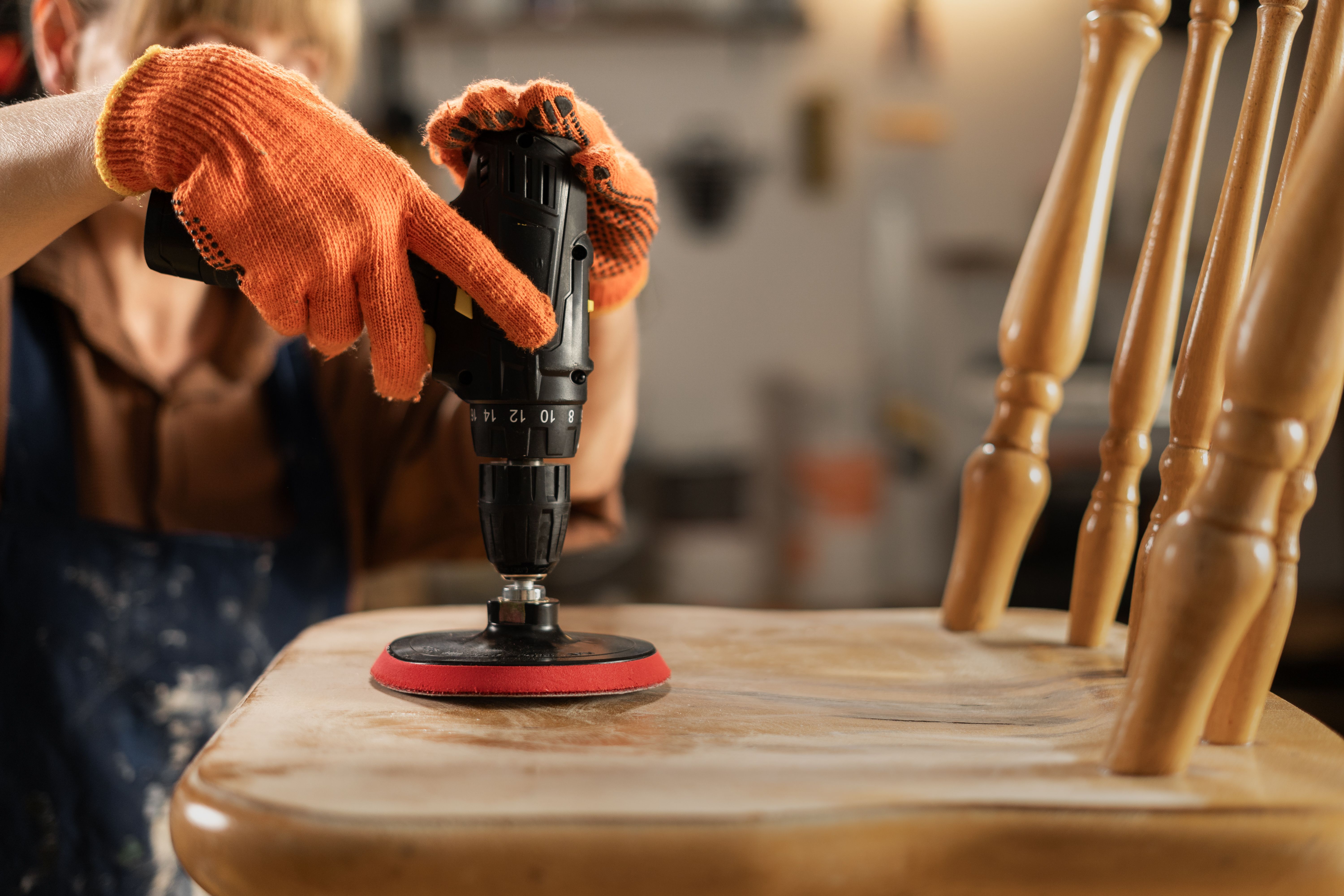 polishing furniture