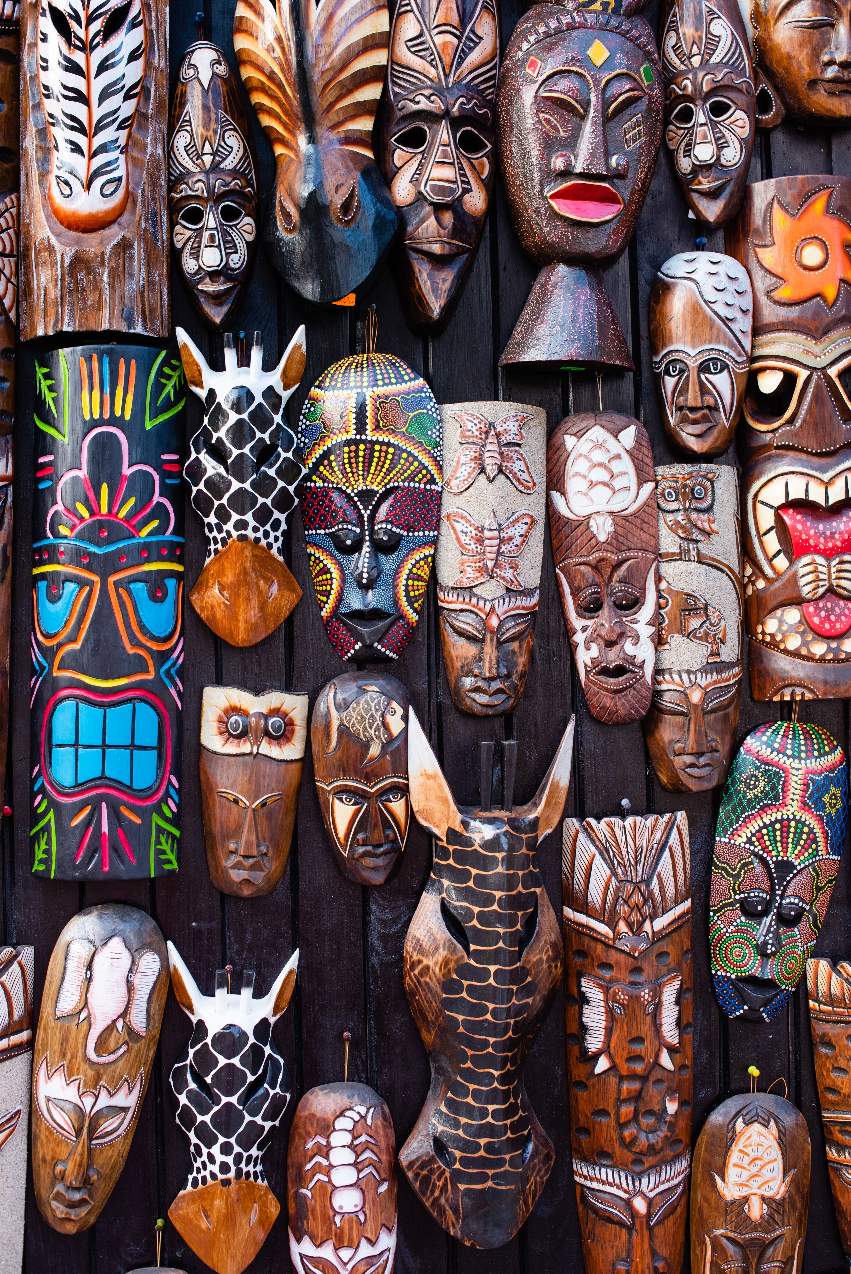 wooden african mask