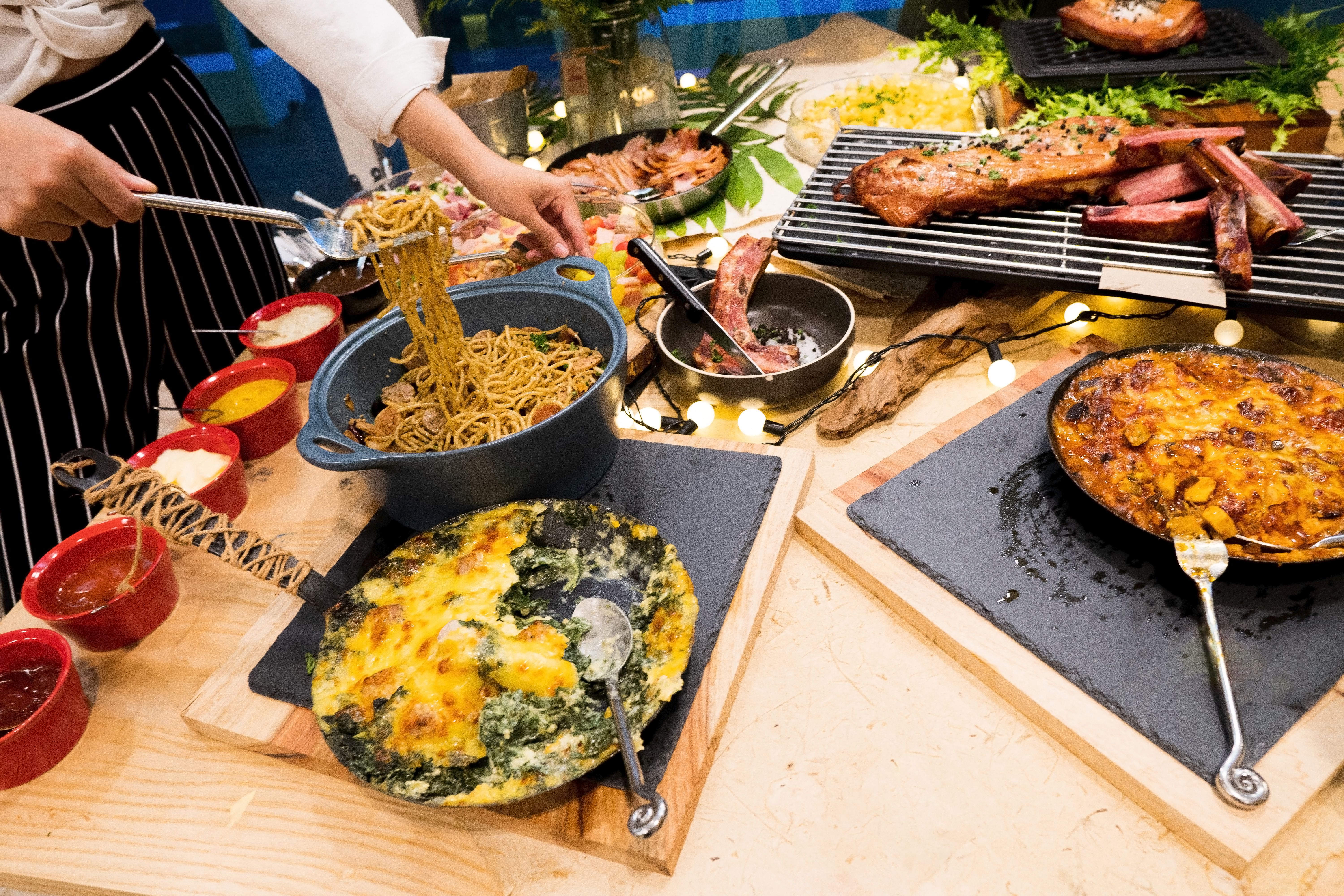 Beautiful Adult working woman stand and taste Mix Beautiful Adult working woman stand and taste Mix