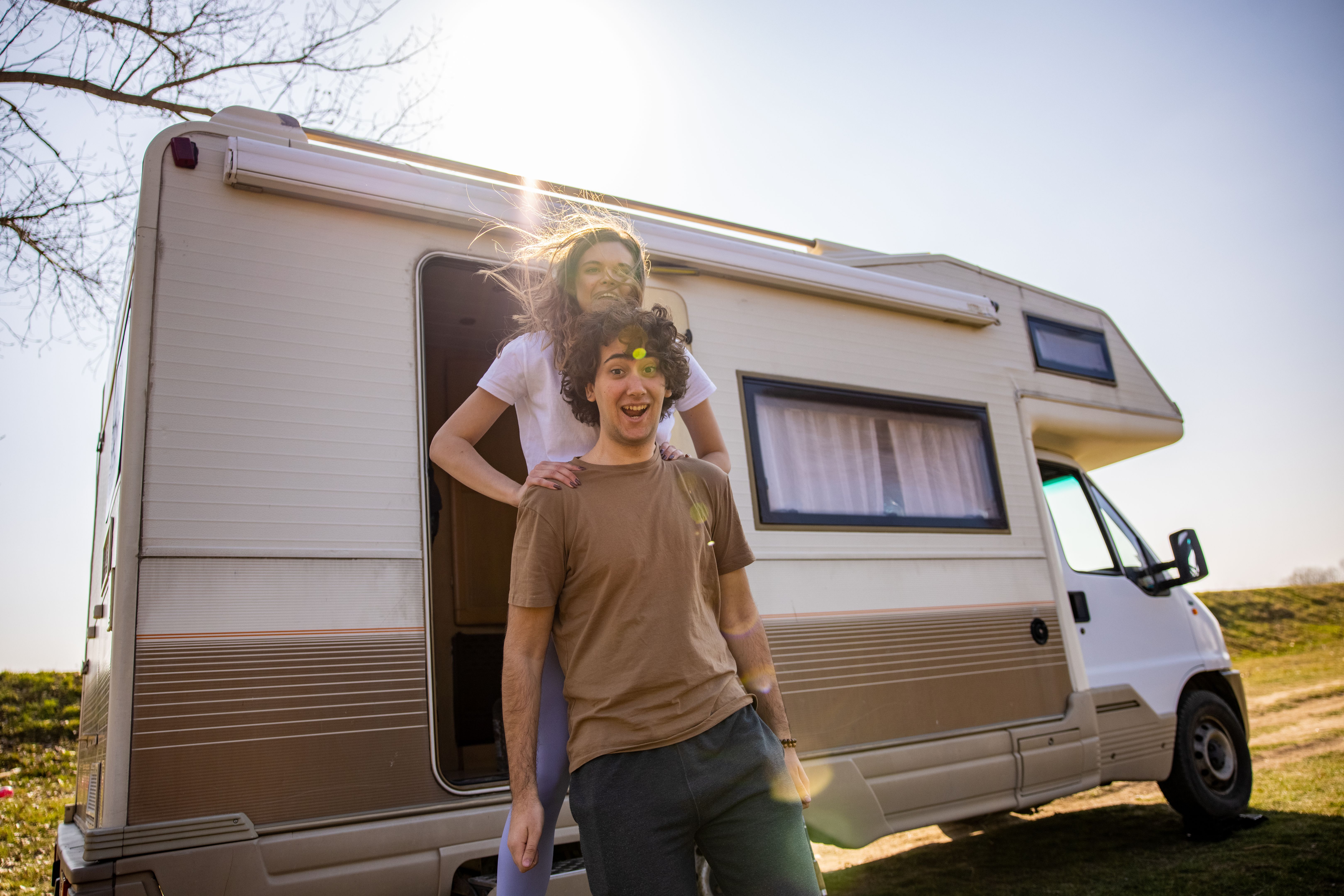 happy RV buyers