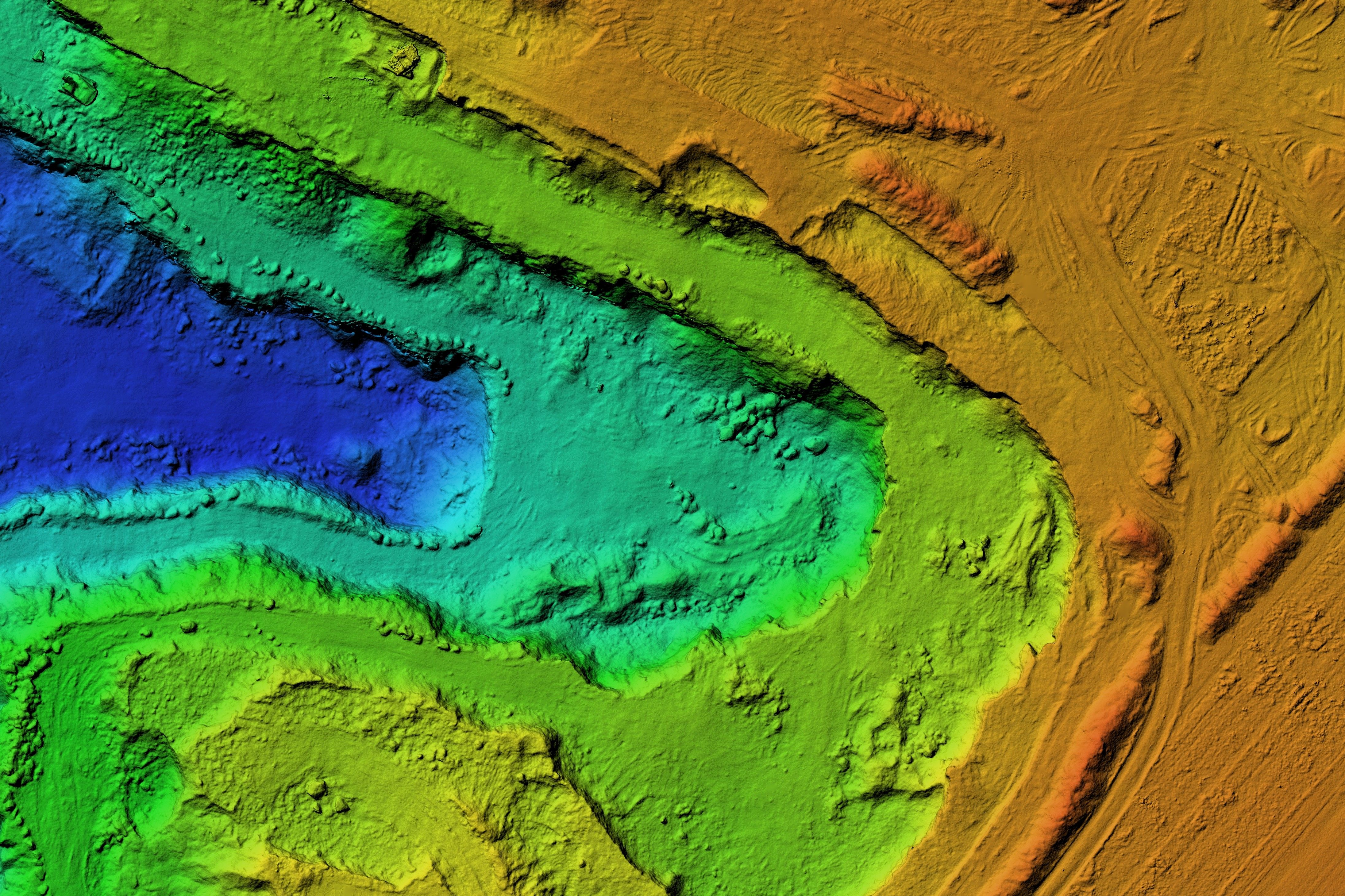 DEM - digital elevation model of a mine