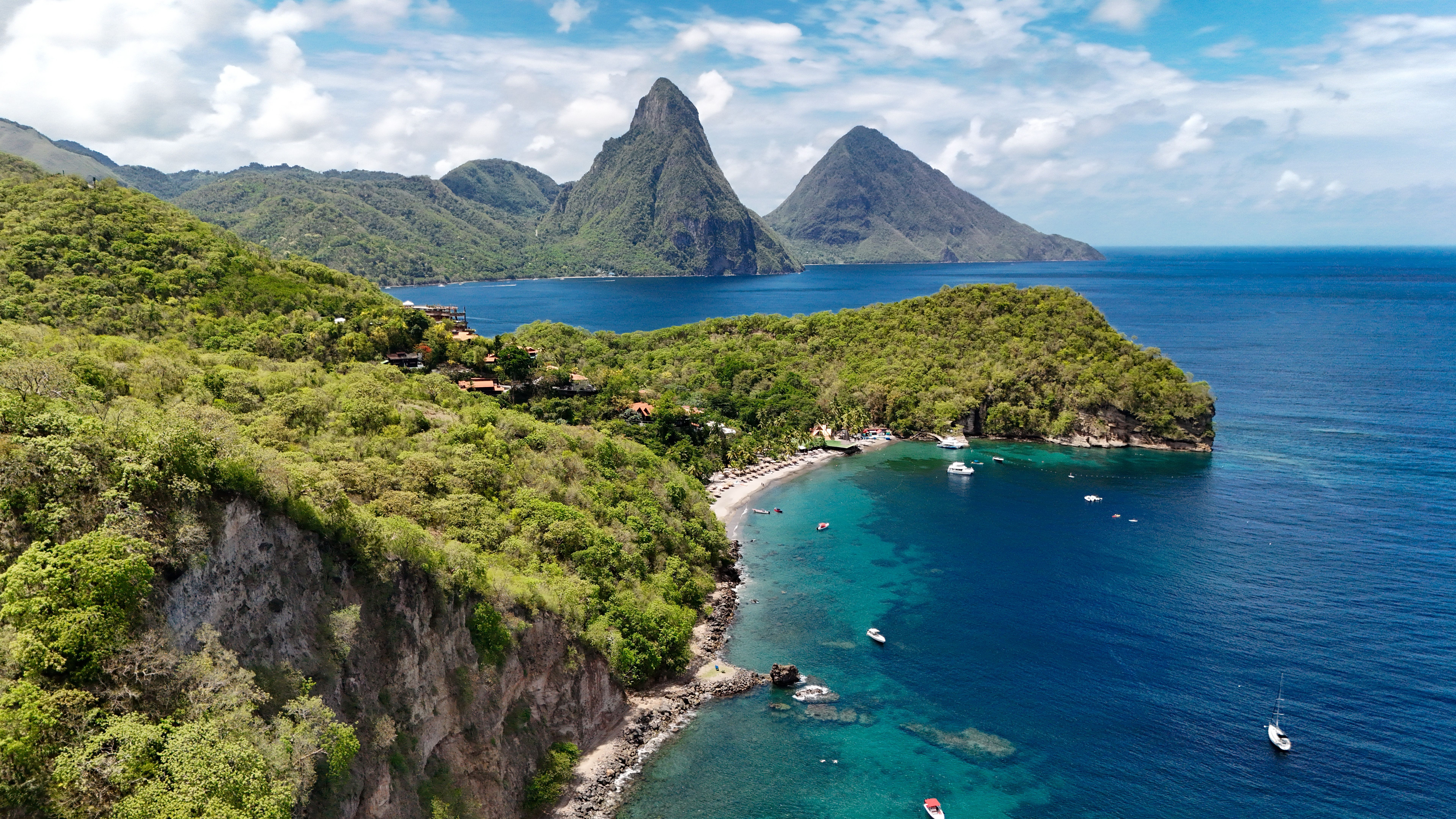 st lucia pitons