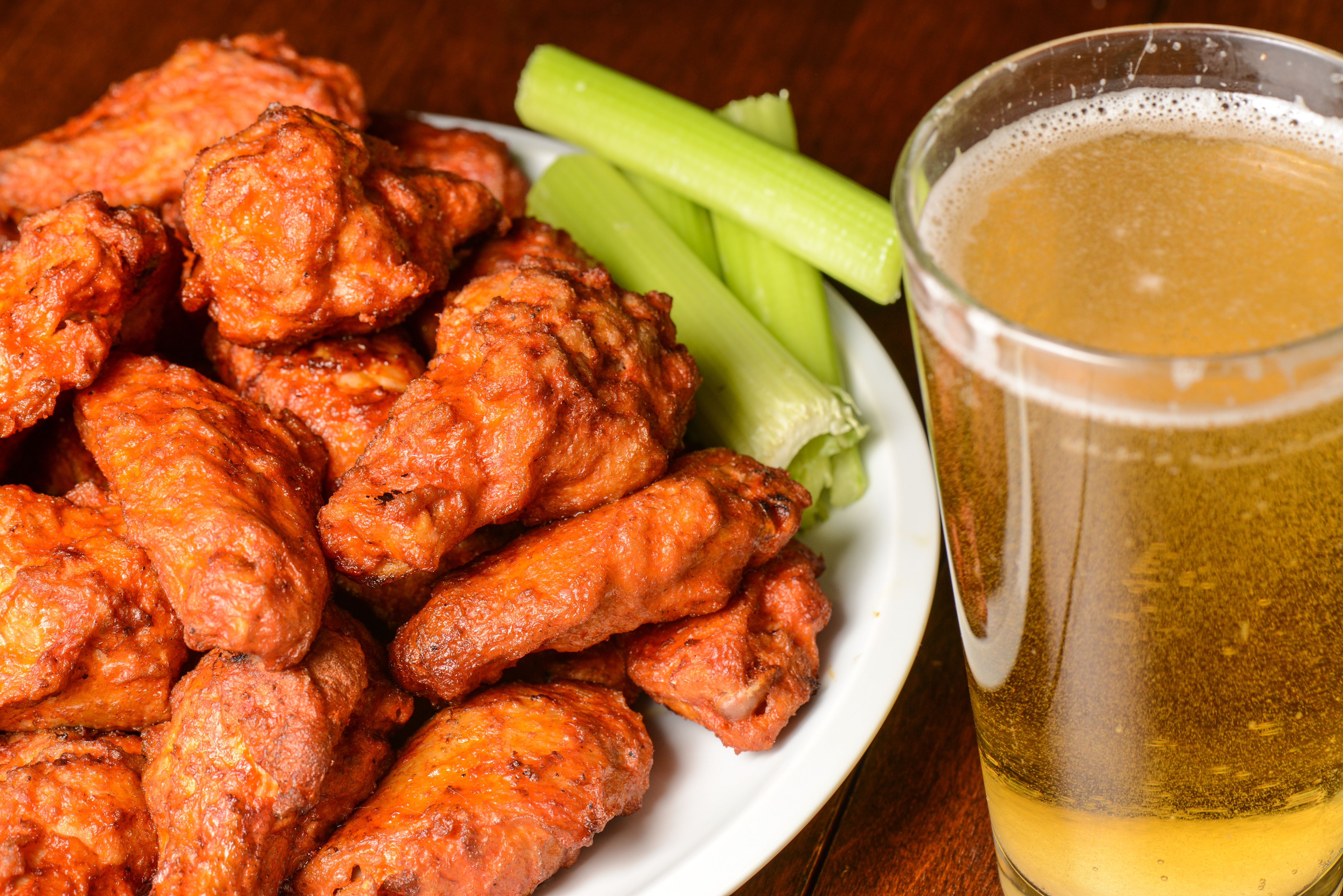 buffalo wings and beer