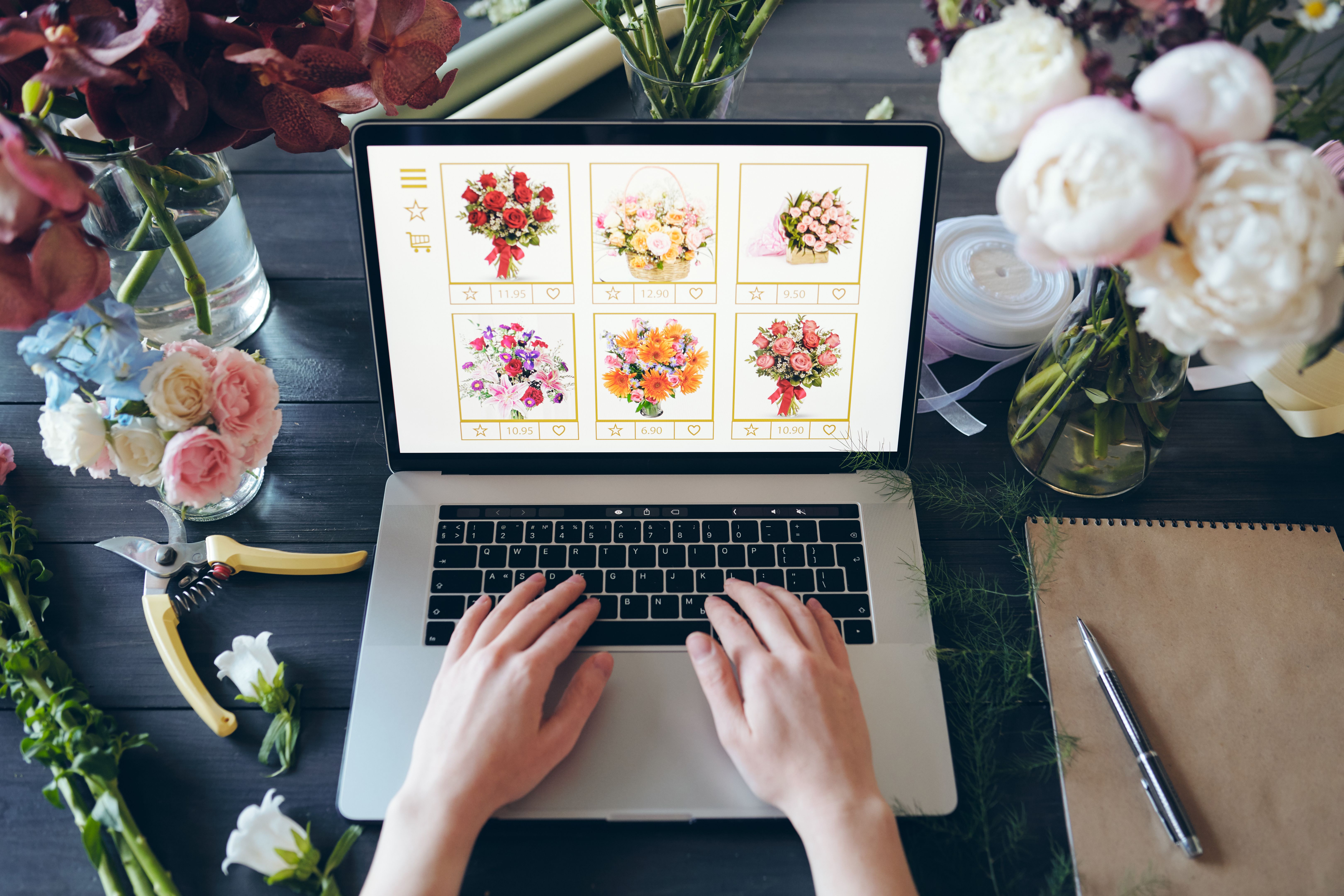 ordering flowers online
