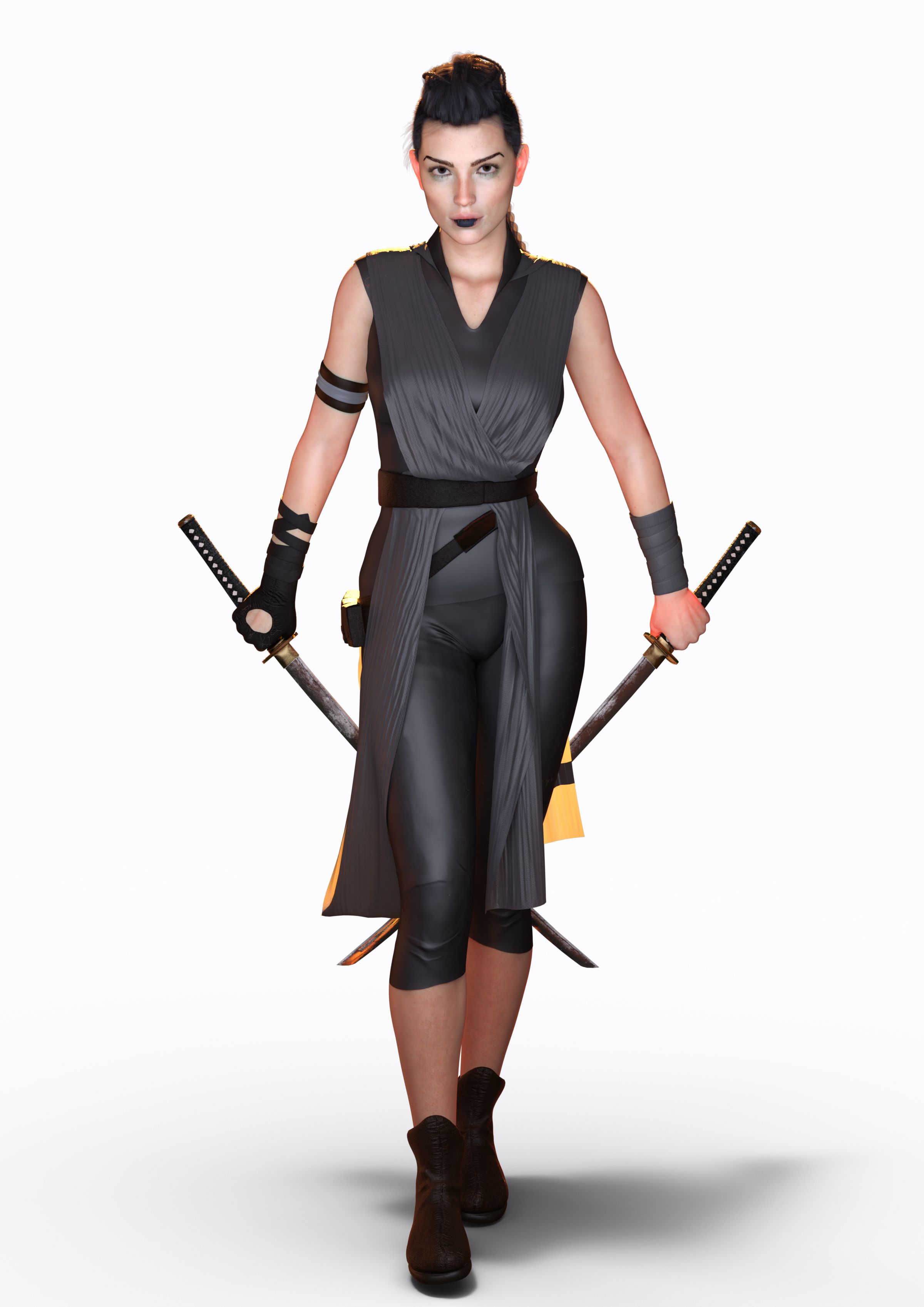 Fantasy Girl with Katanas Fantasy Girl with Katanas