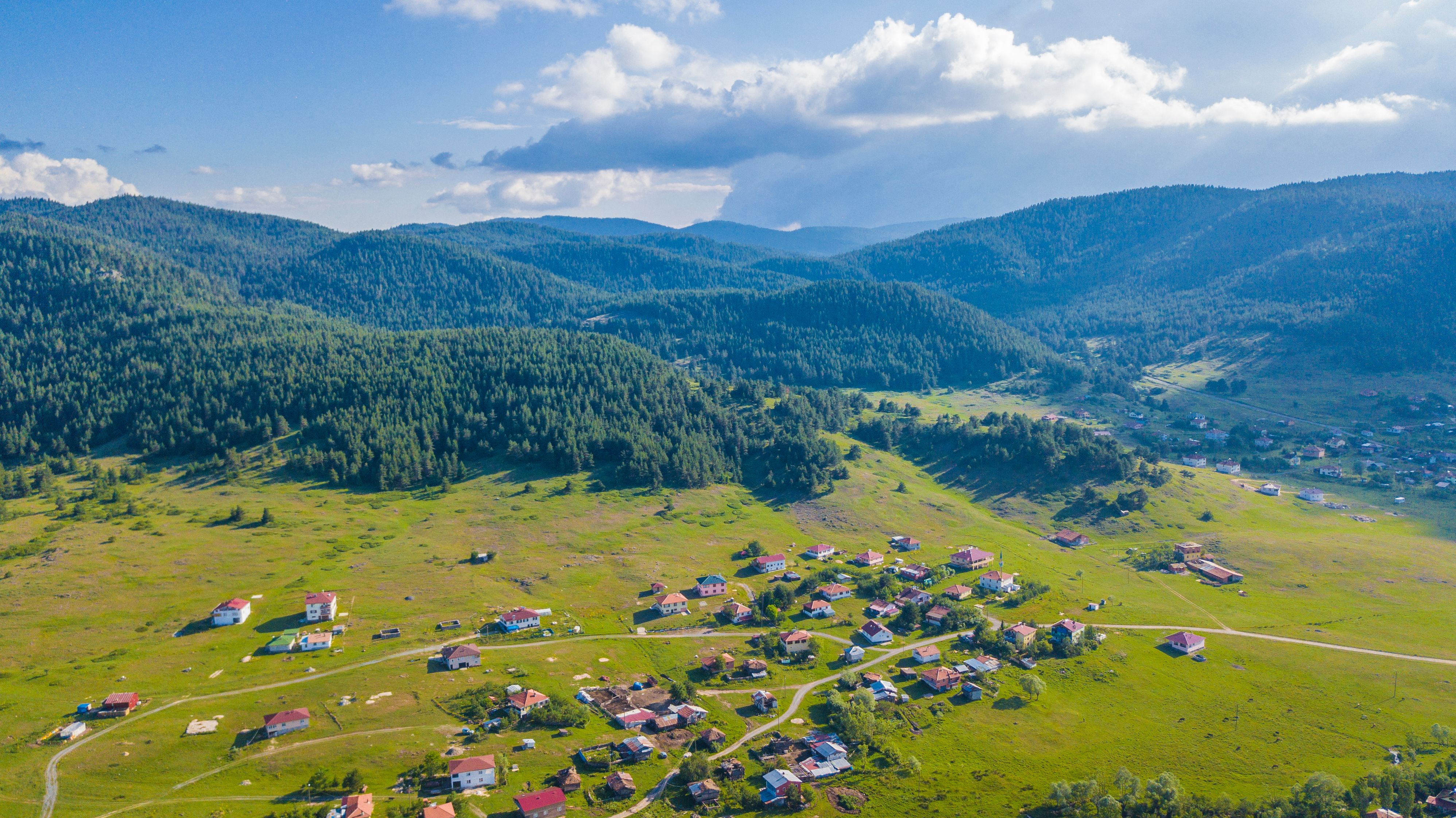 Yunlu Yayla Plateau Drone View from Camlidere - Kizilcahamam, Ankara Yunlu Yayla Plateau Drone View from Camlidere - Kizilcahamam, Ankara
