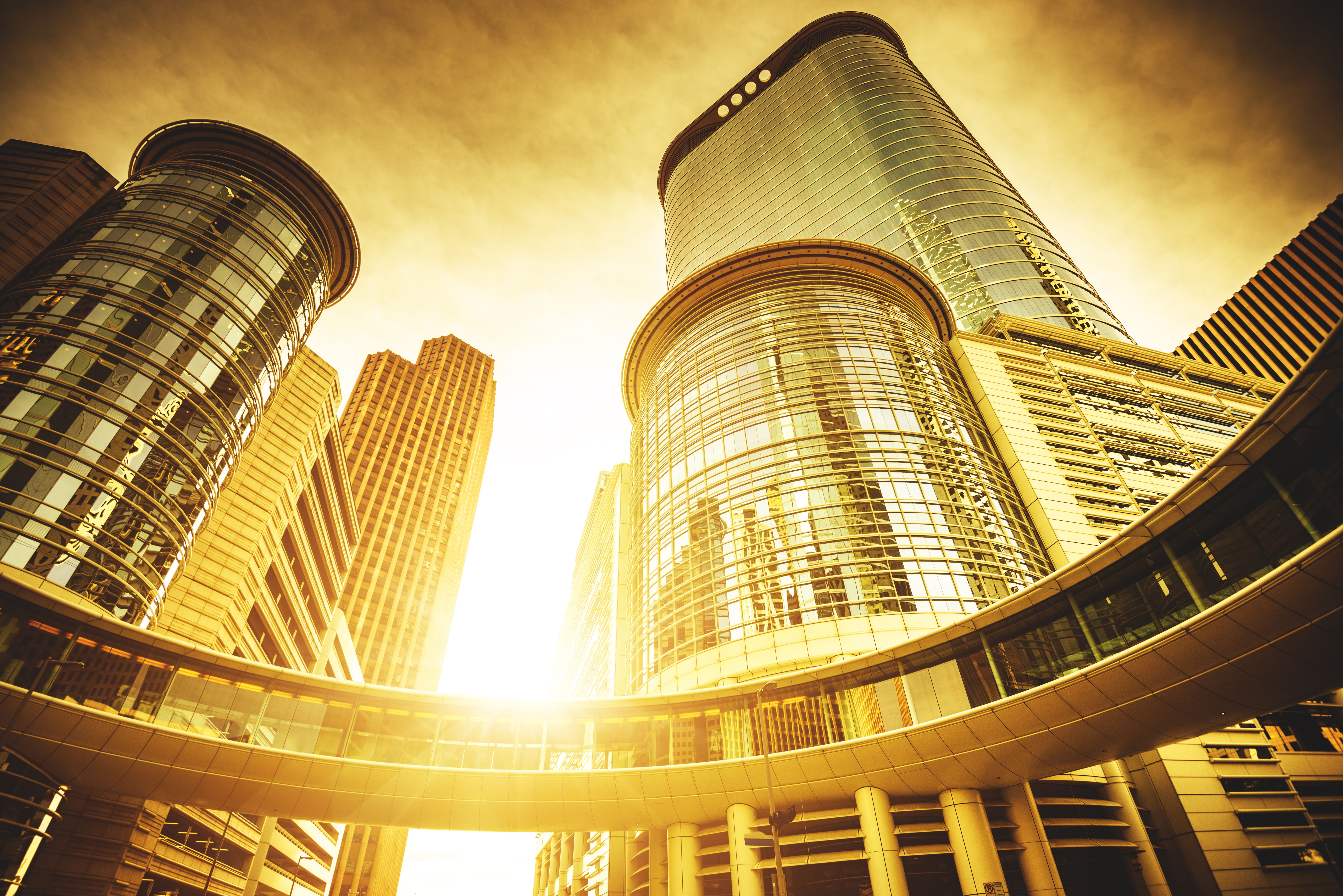 the futuristic Houston downtown the futuristic Houston downtown