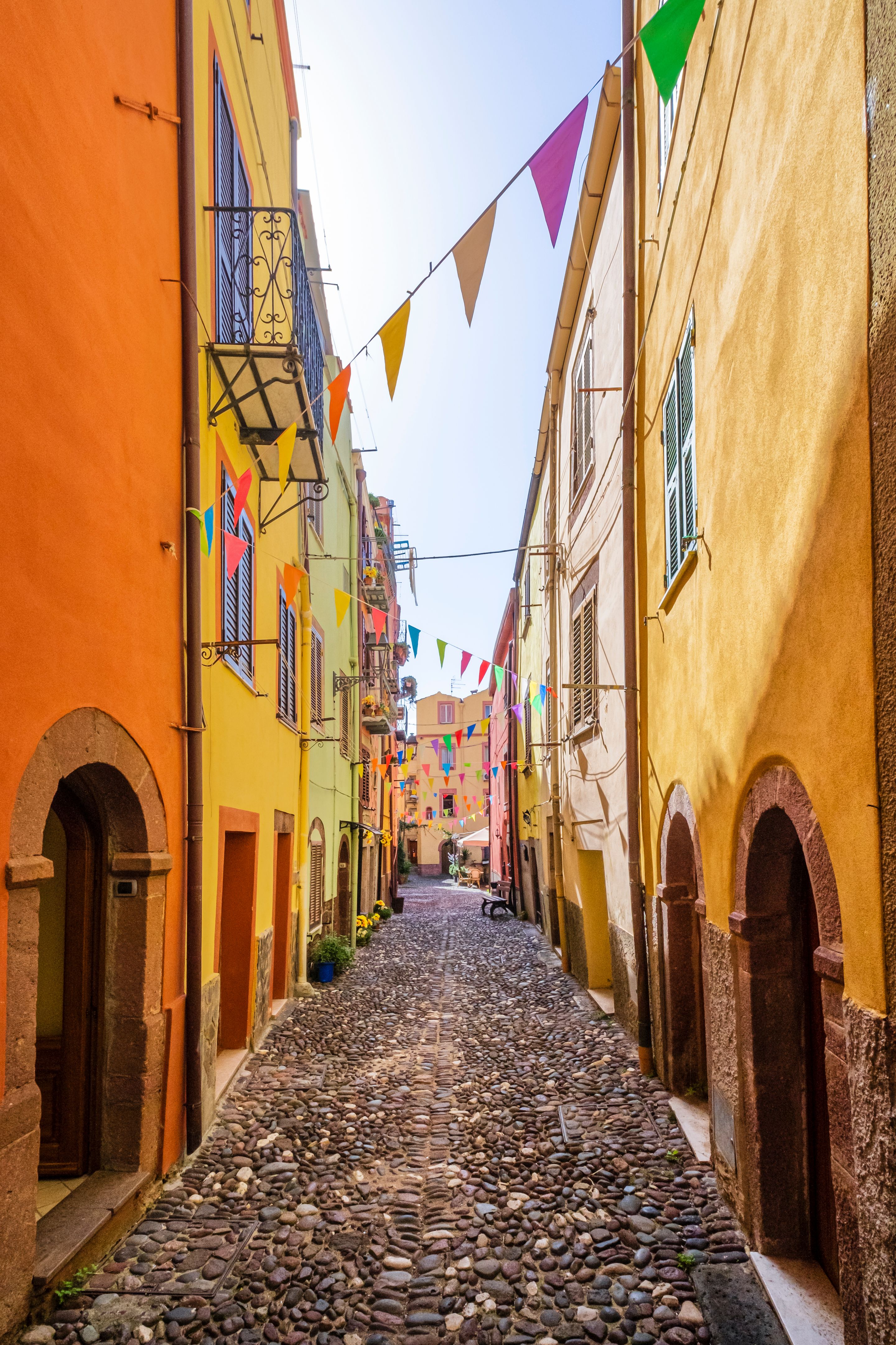 Alley in the old town of Bosa - Sardinia, Italy