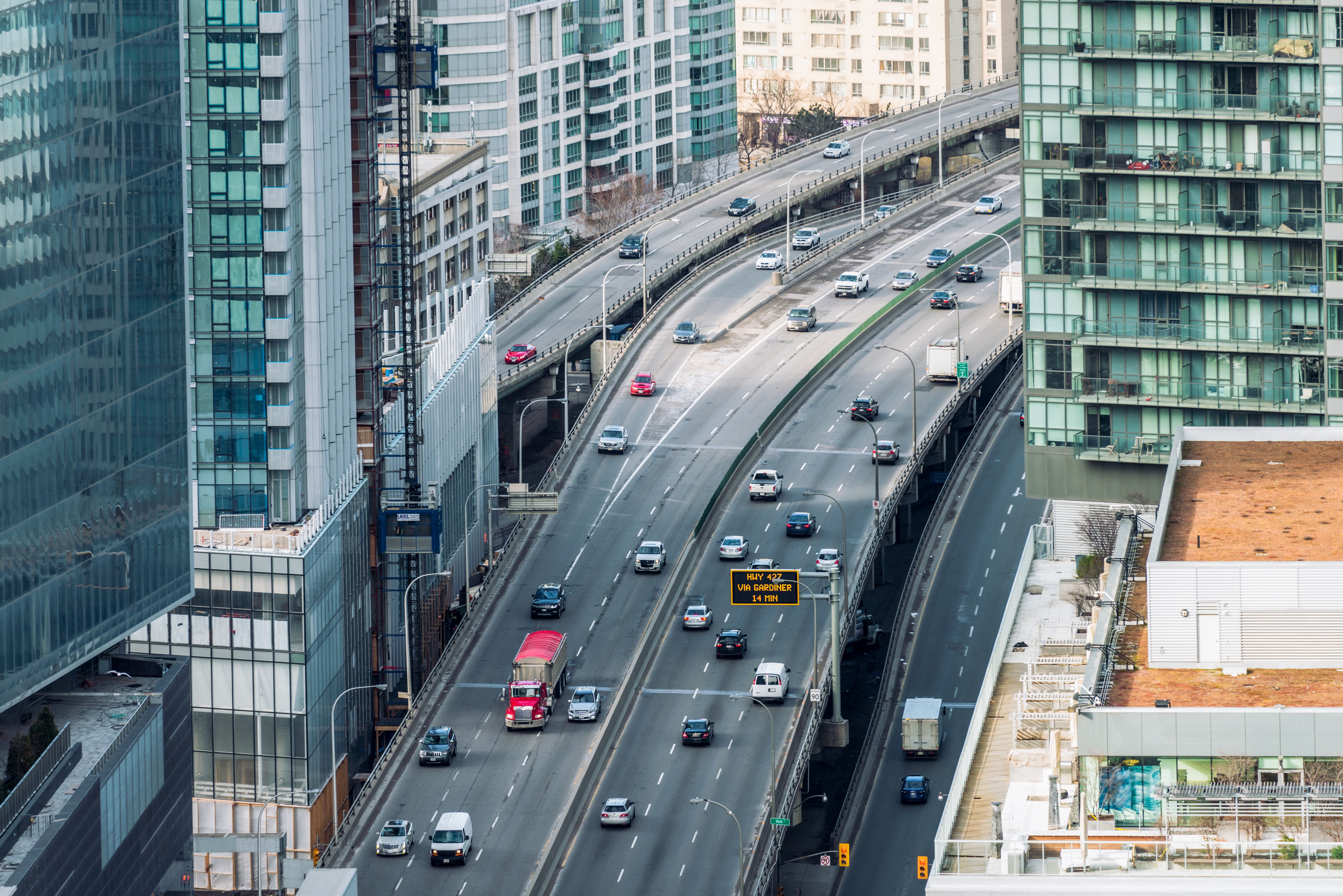 Route through the city