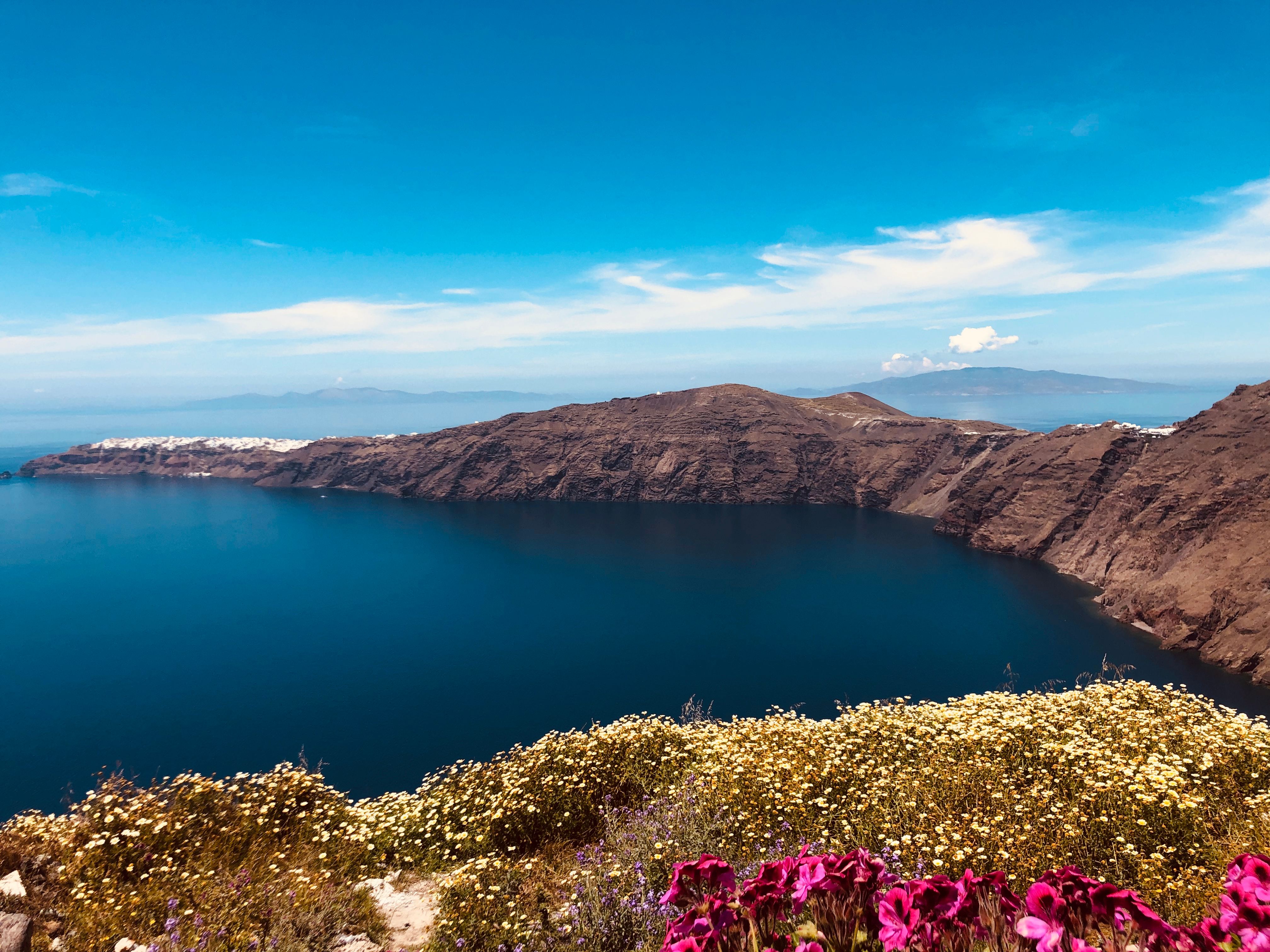 santorini caldera view
