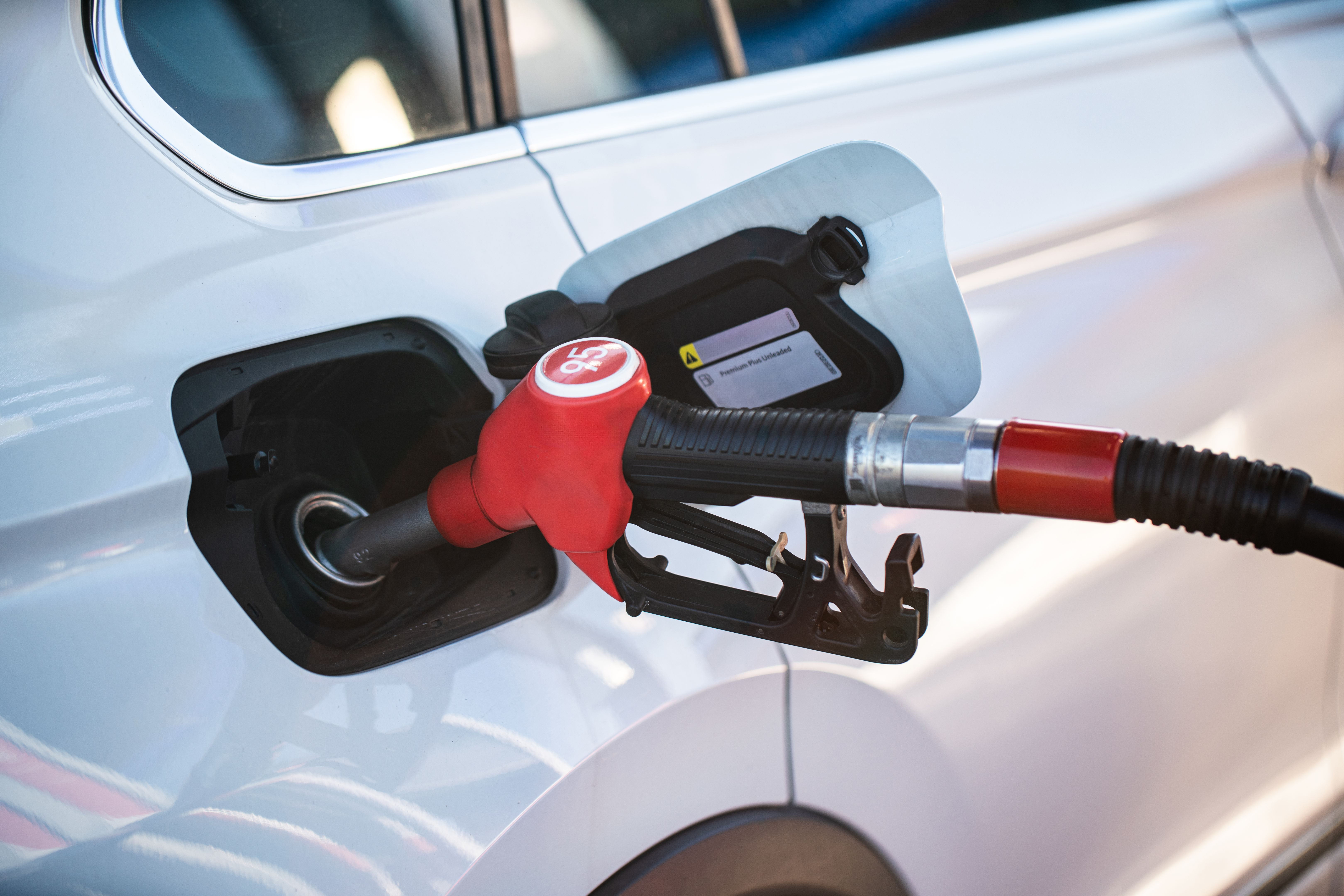 Car refuelling at the gas station