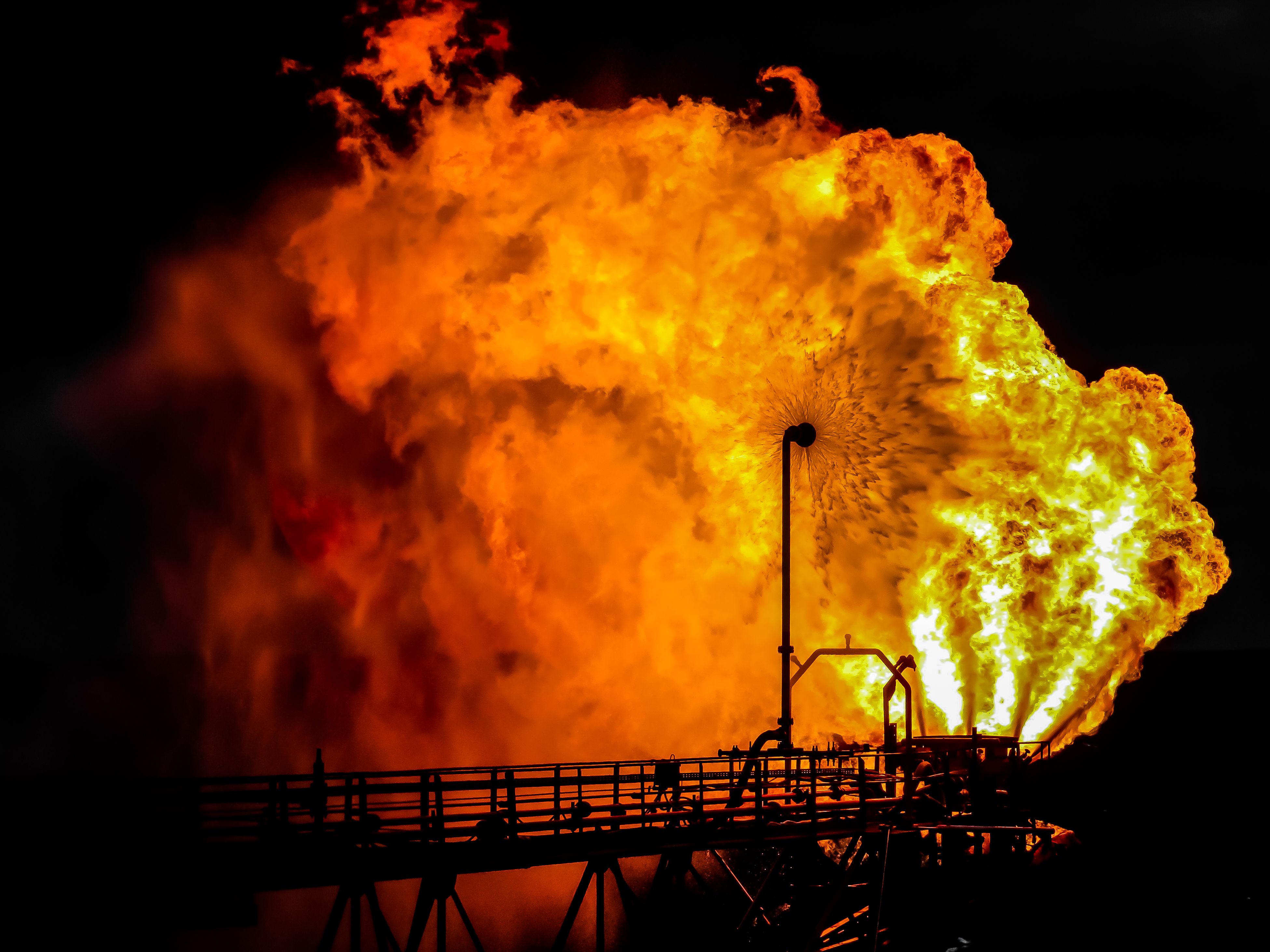 oil field flaring