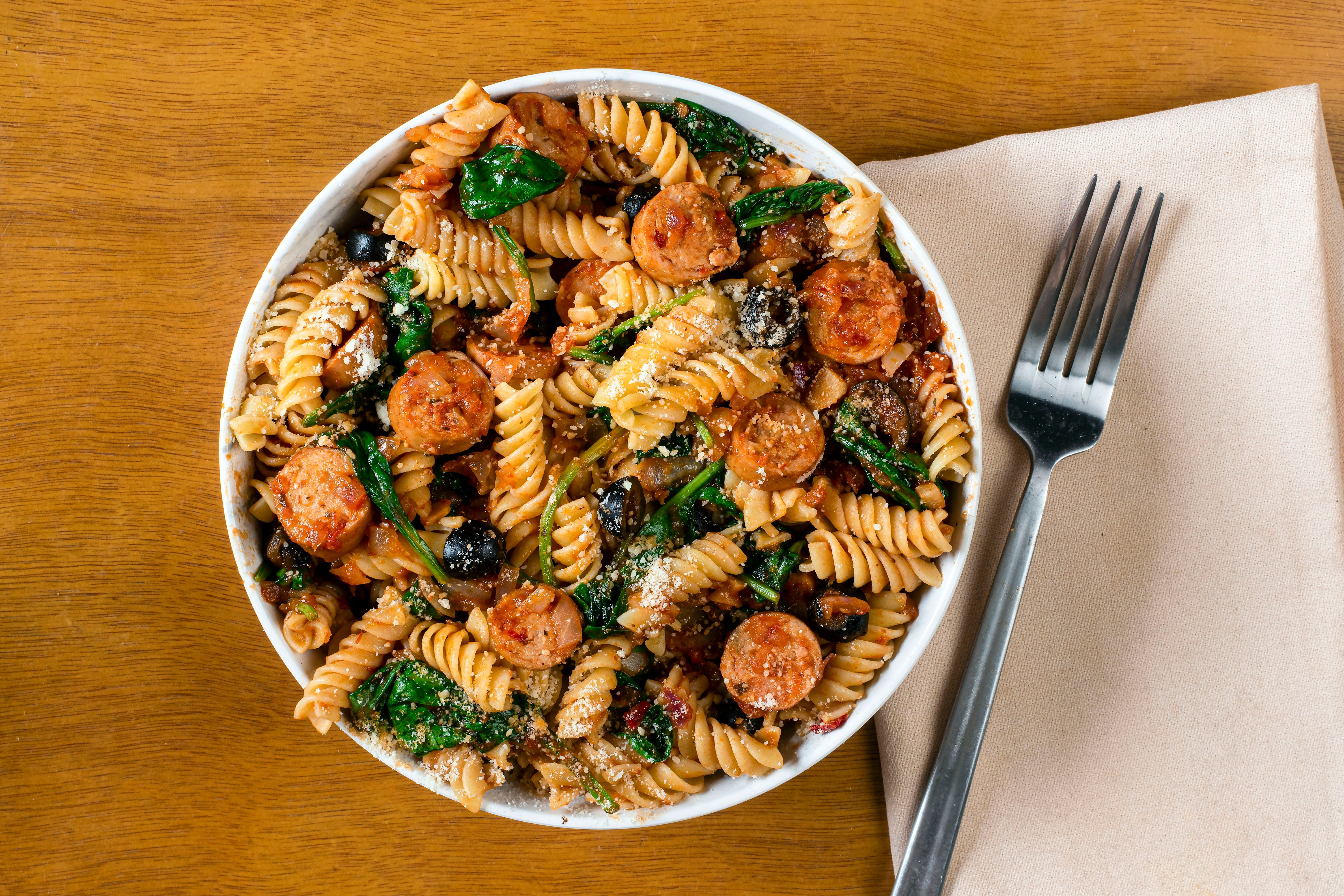 kale sausage pasta
