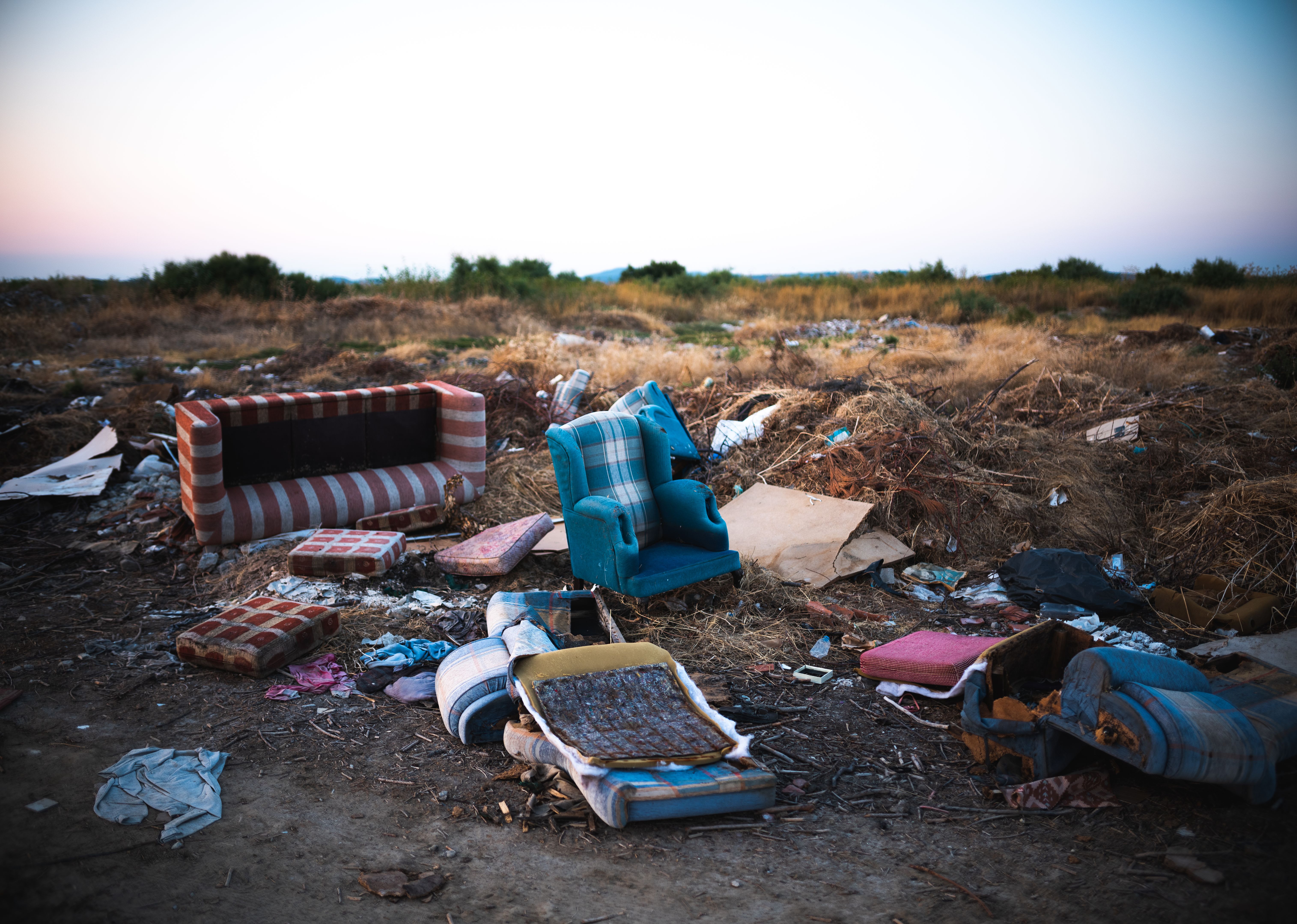Garbage furniture on the street