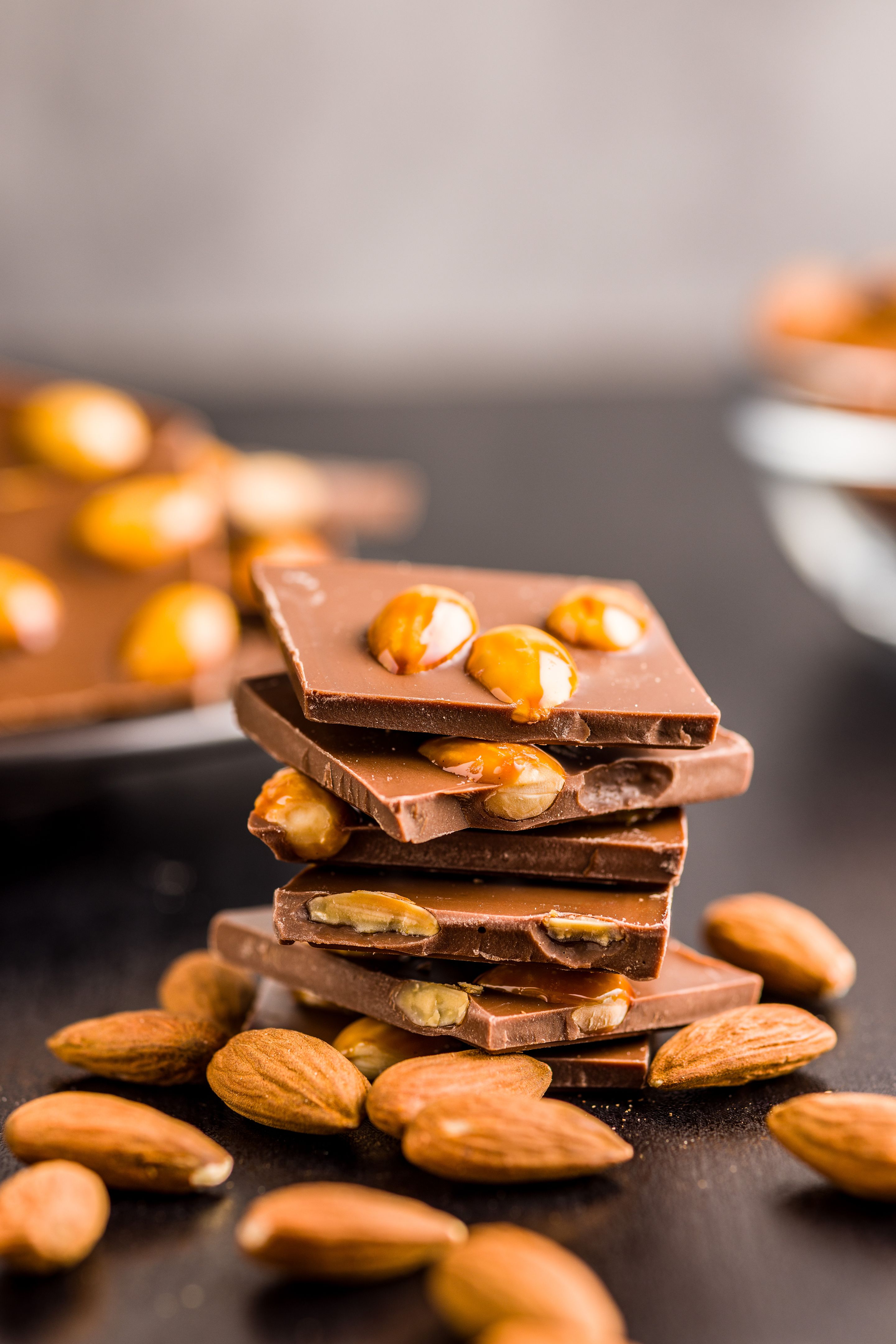 dark chocolate almonds