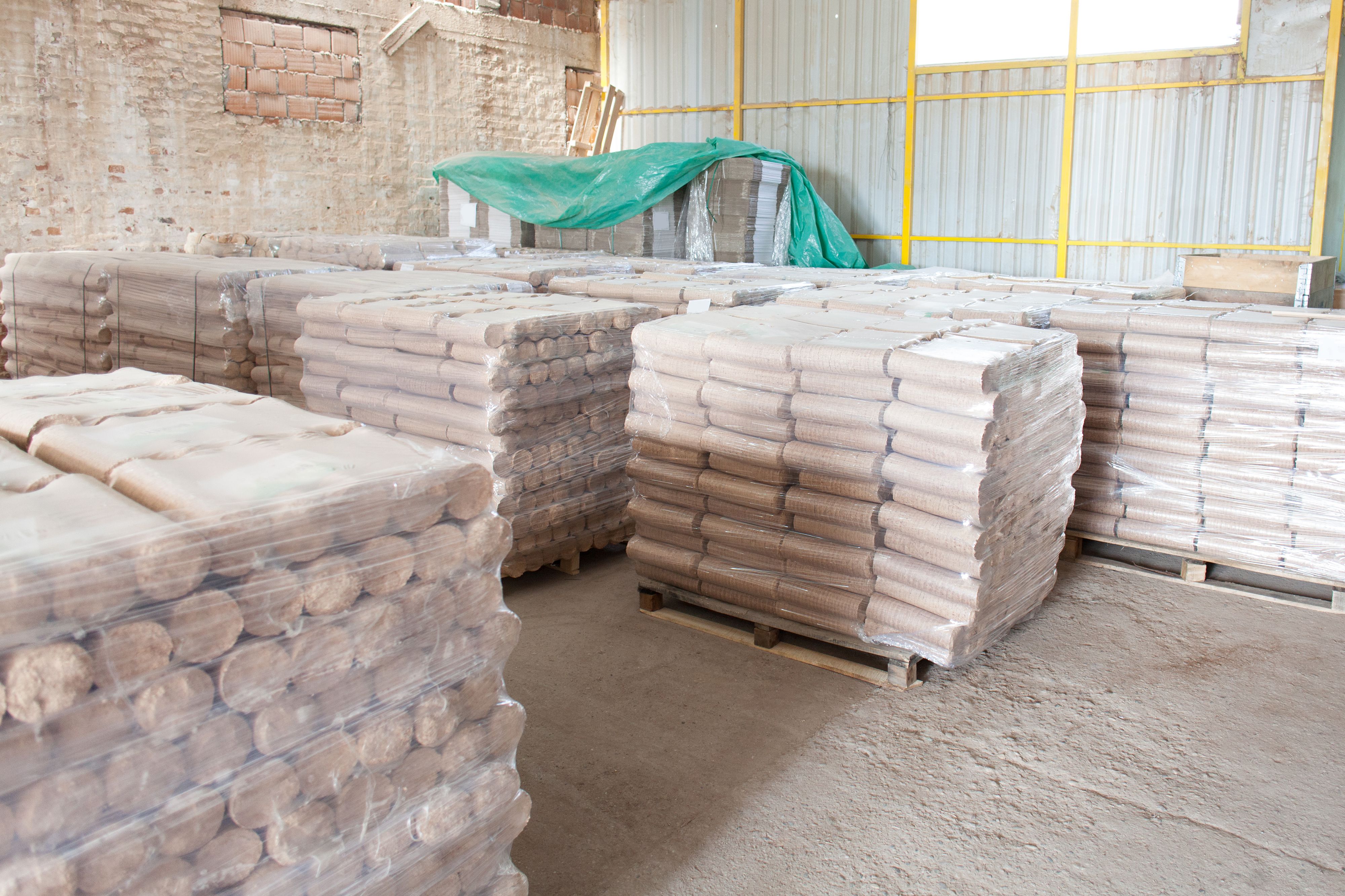 wood briquettes storage