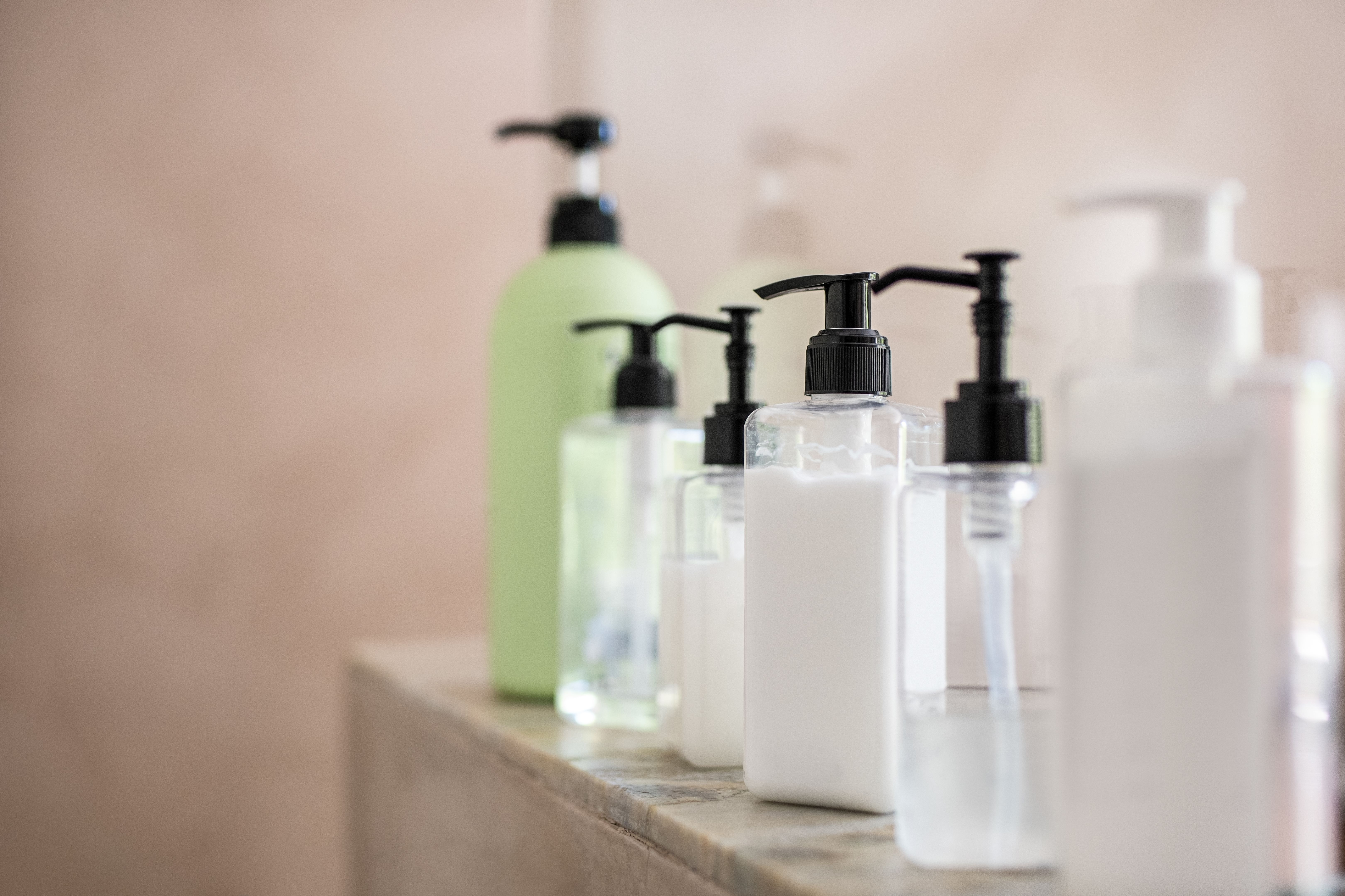 shampoo bottles