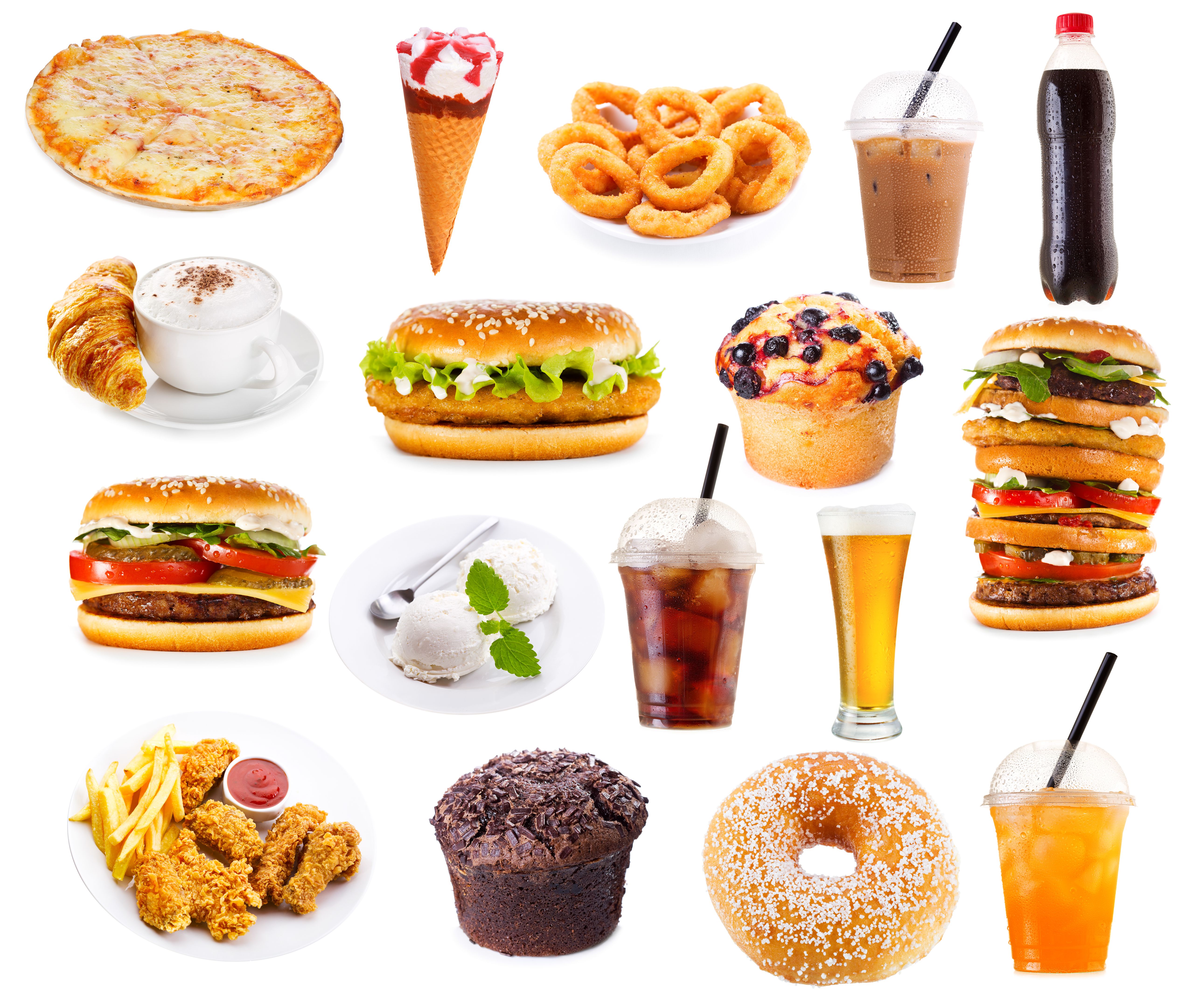 set of fast food products set of fast food products