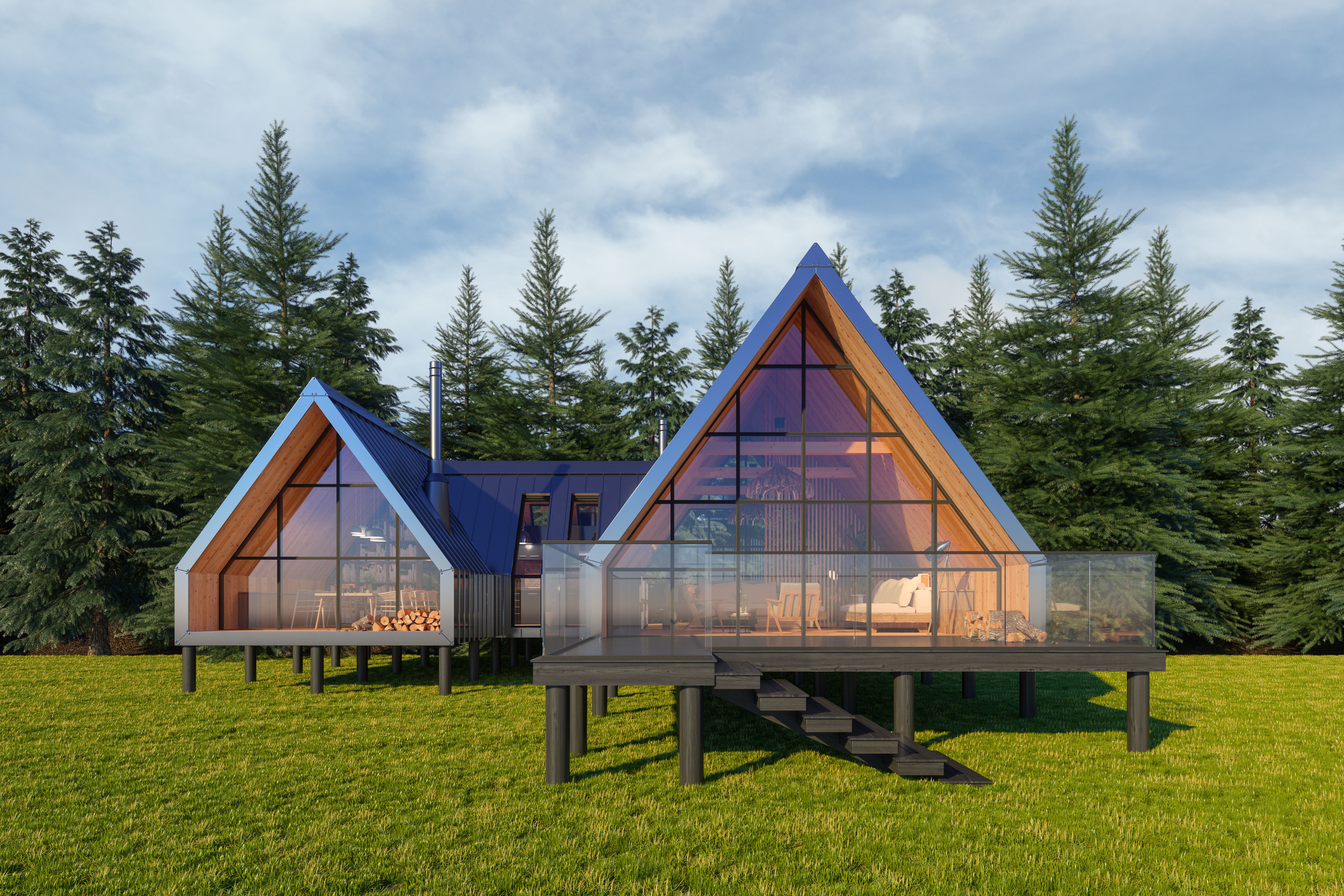 modern glass home