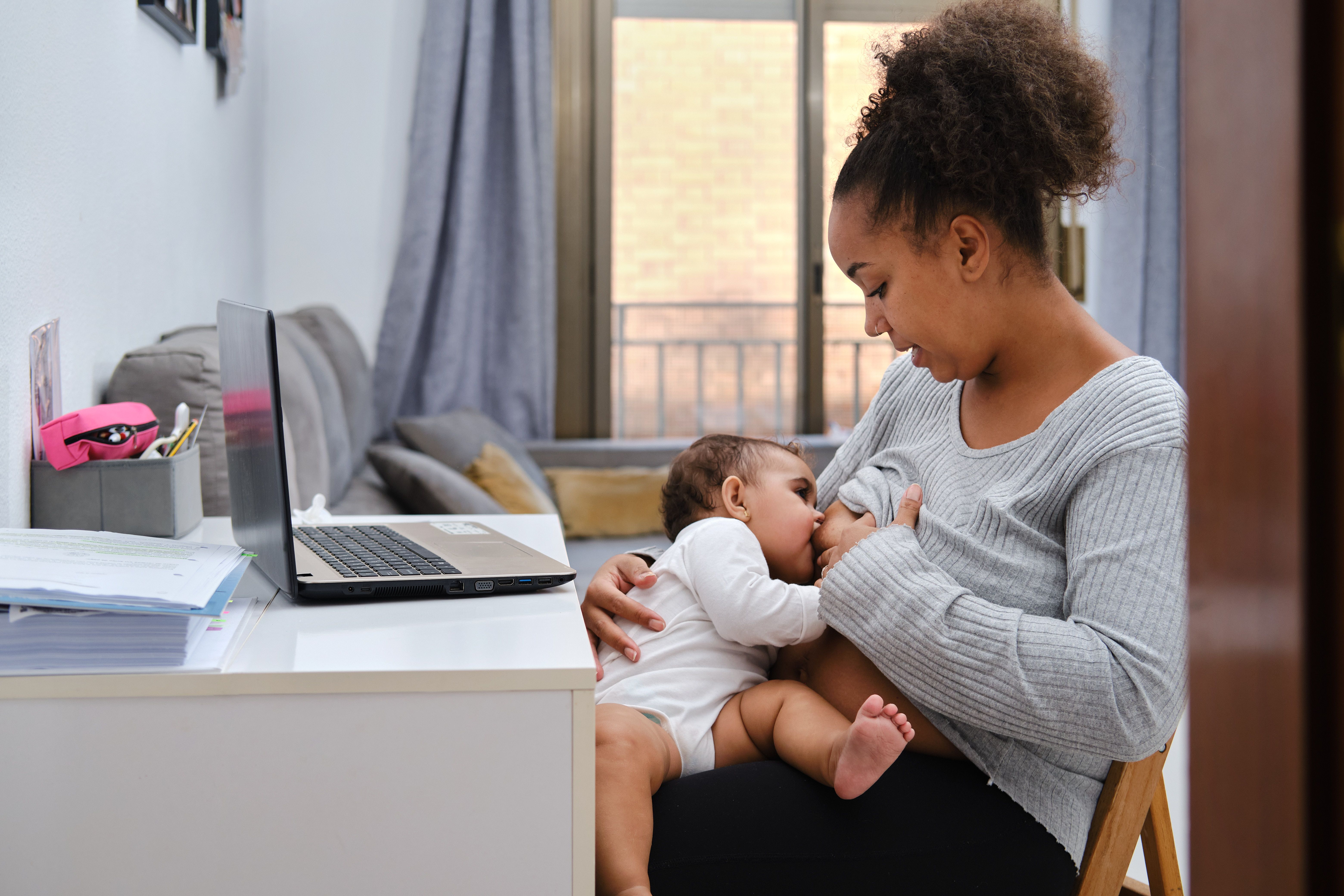 single mother working