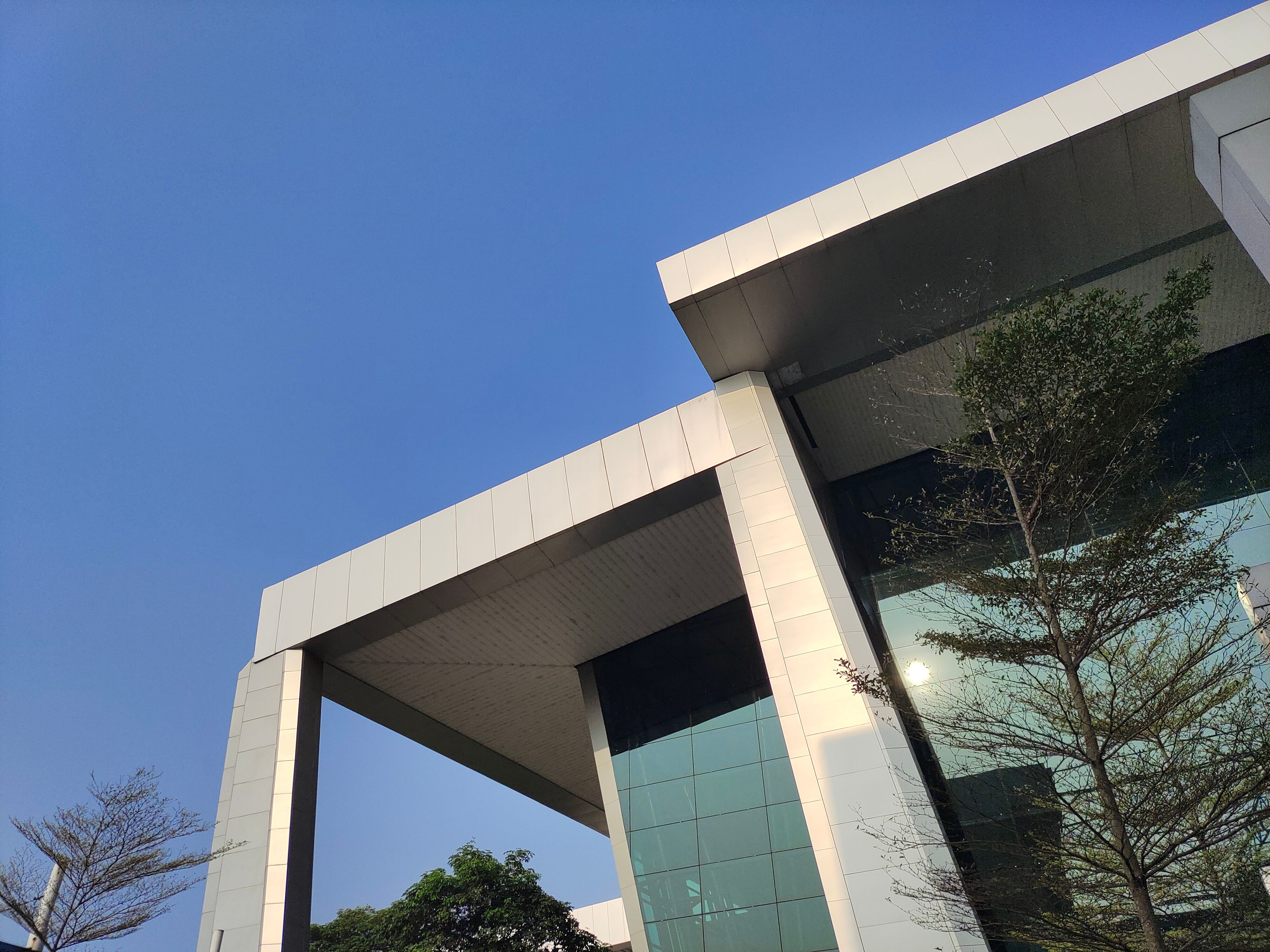 Exterior view of a modern public building