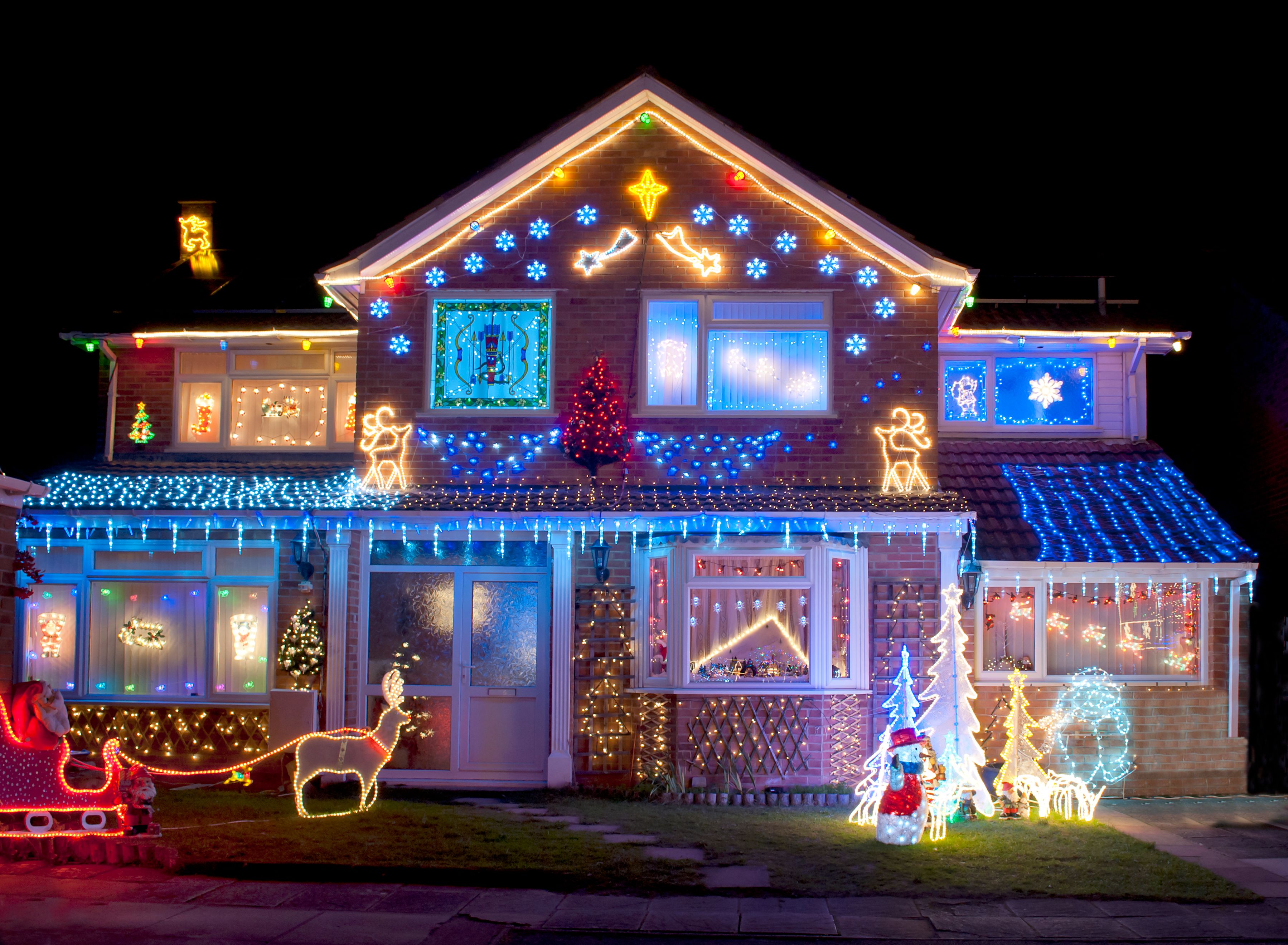 holiday lights house