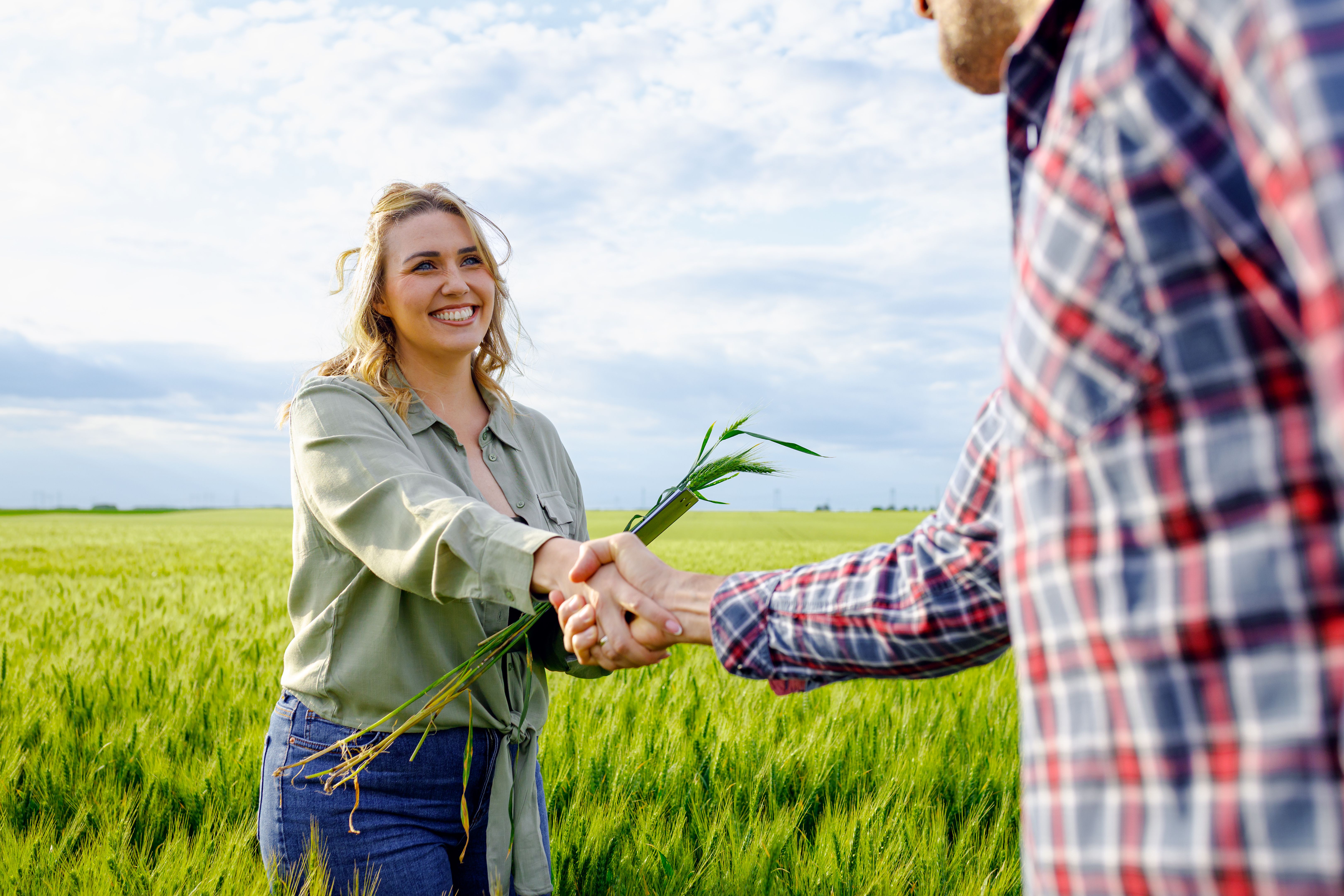 business handshake agriculture