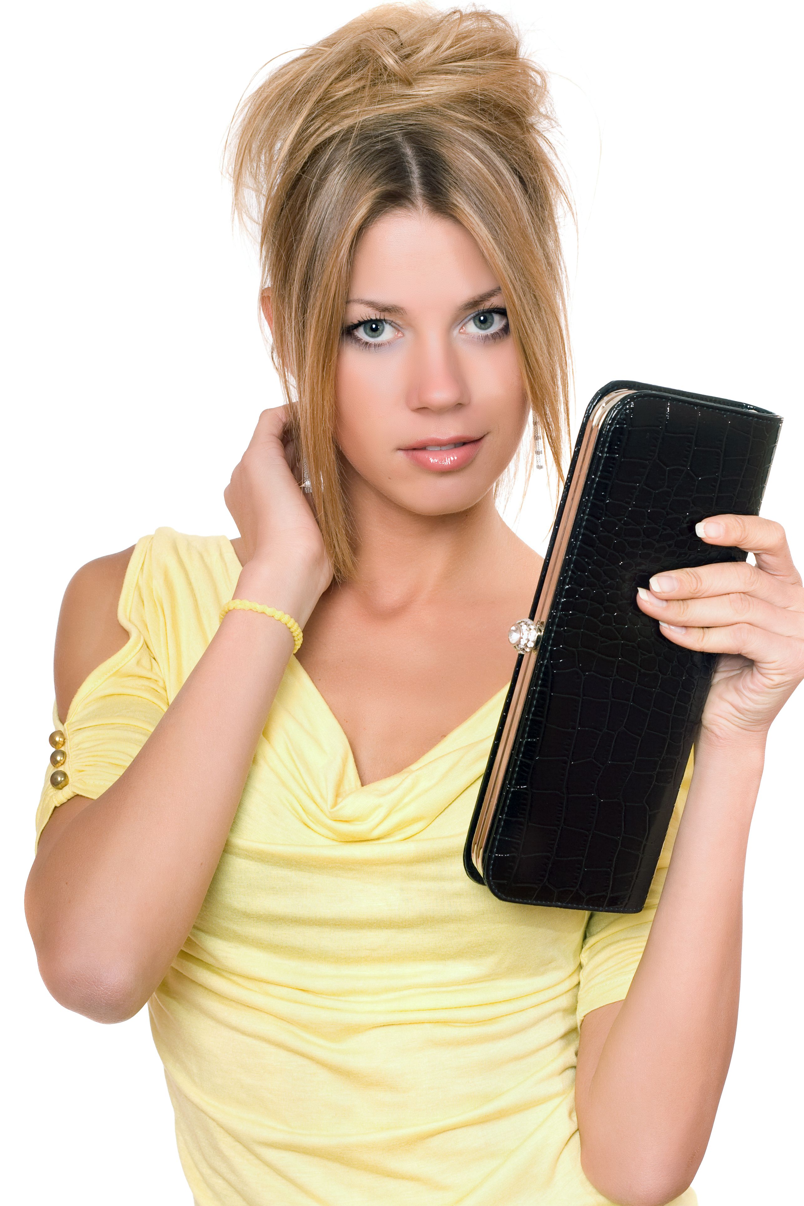 Portrait of seductive young blonde