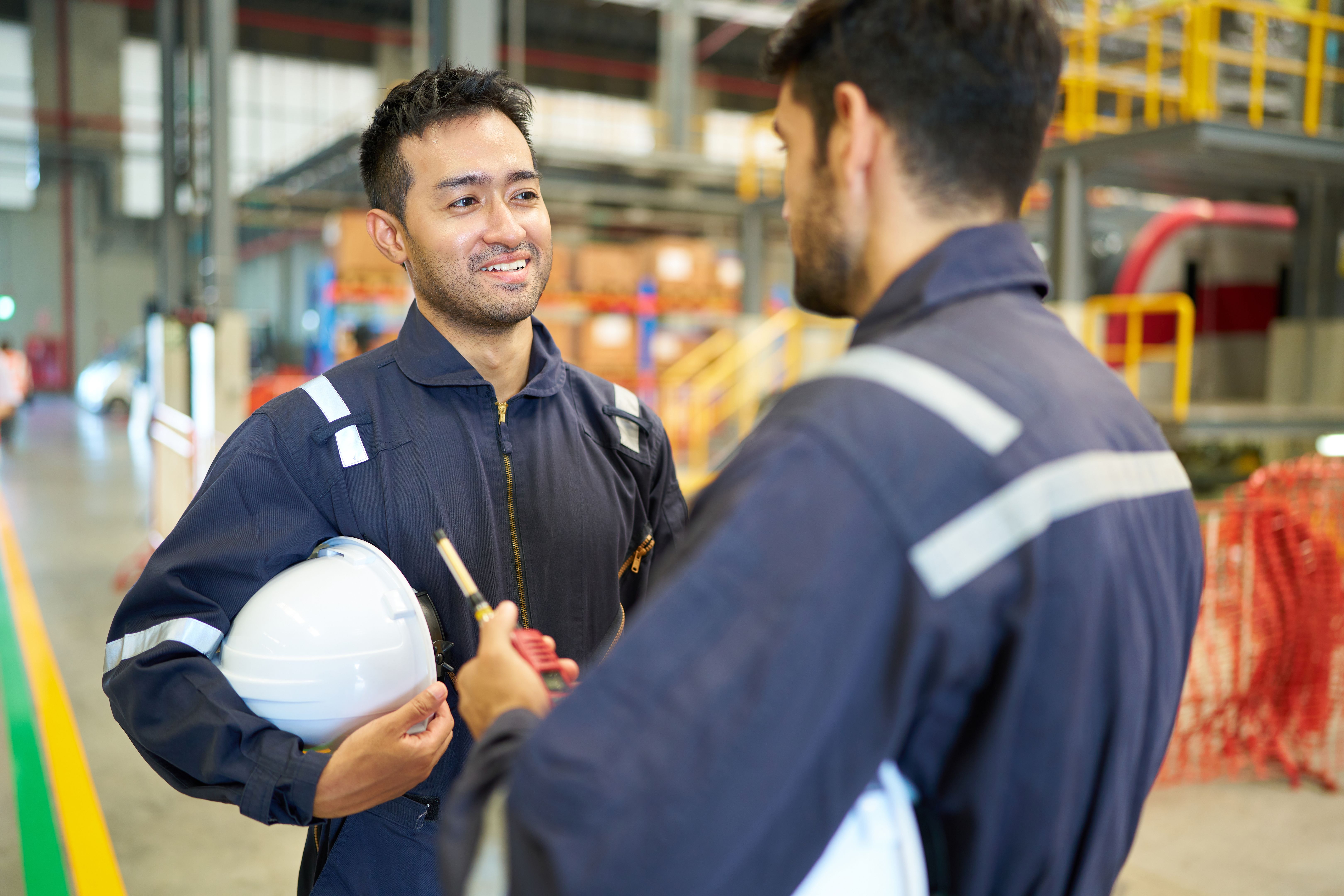 talking with electrician