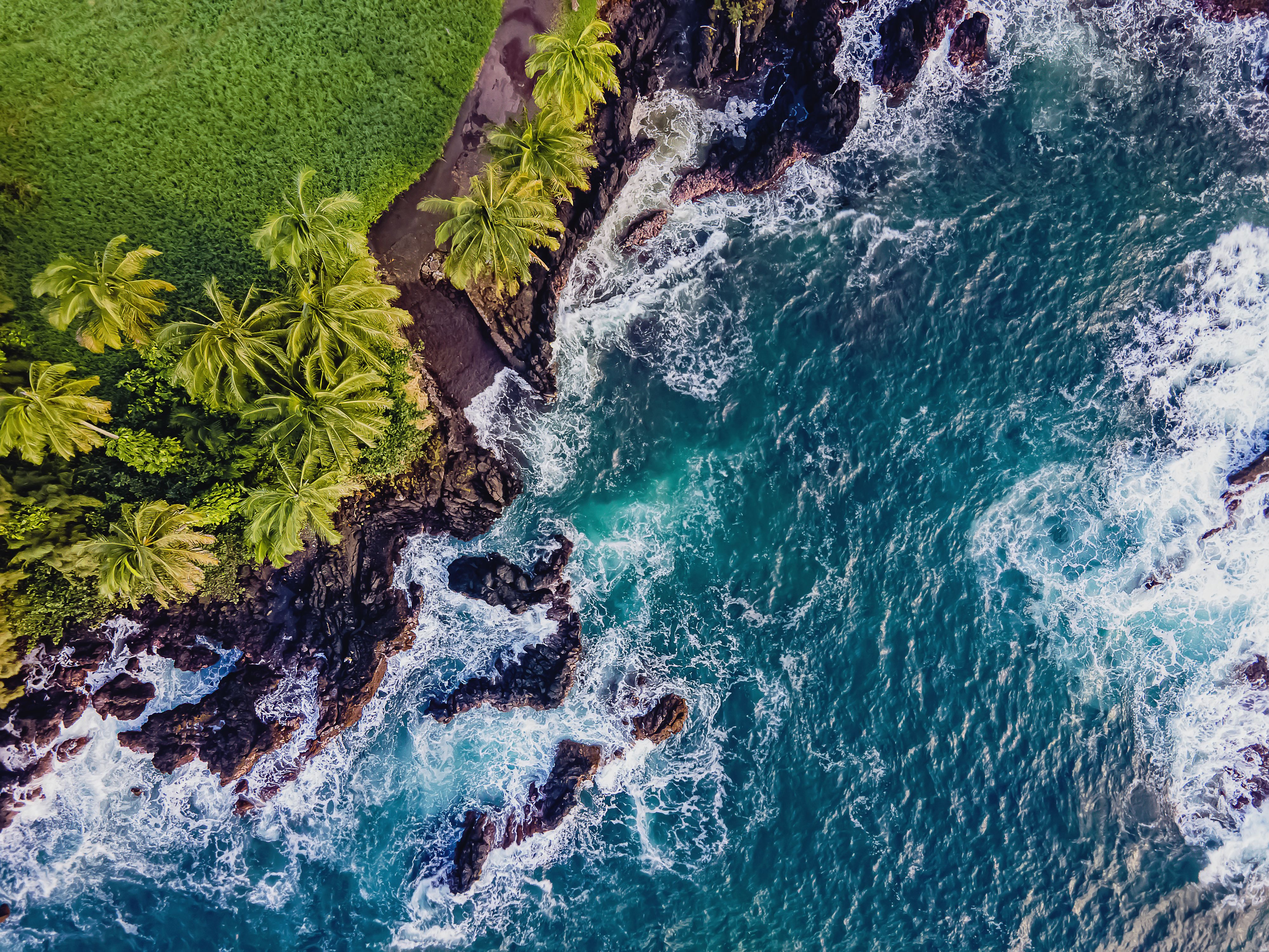 hawaii landscape drone