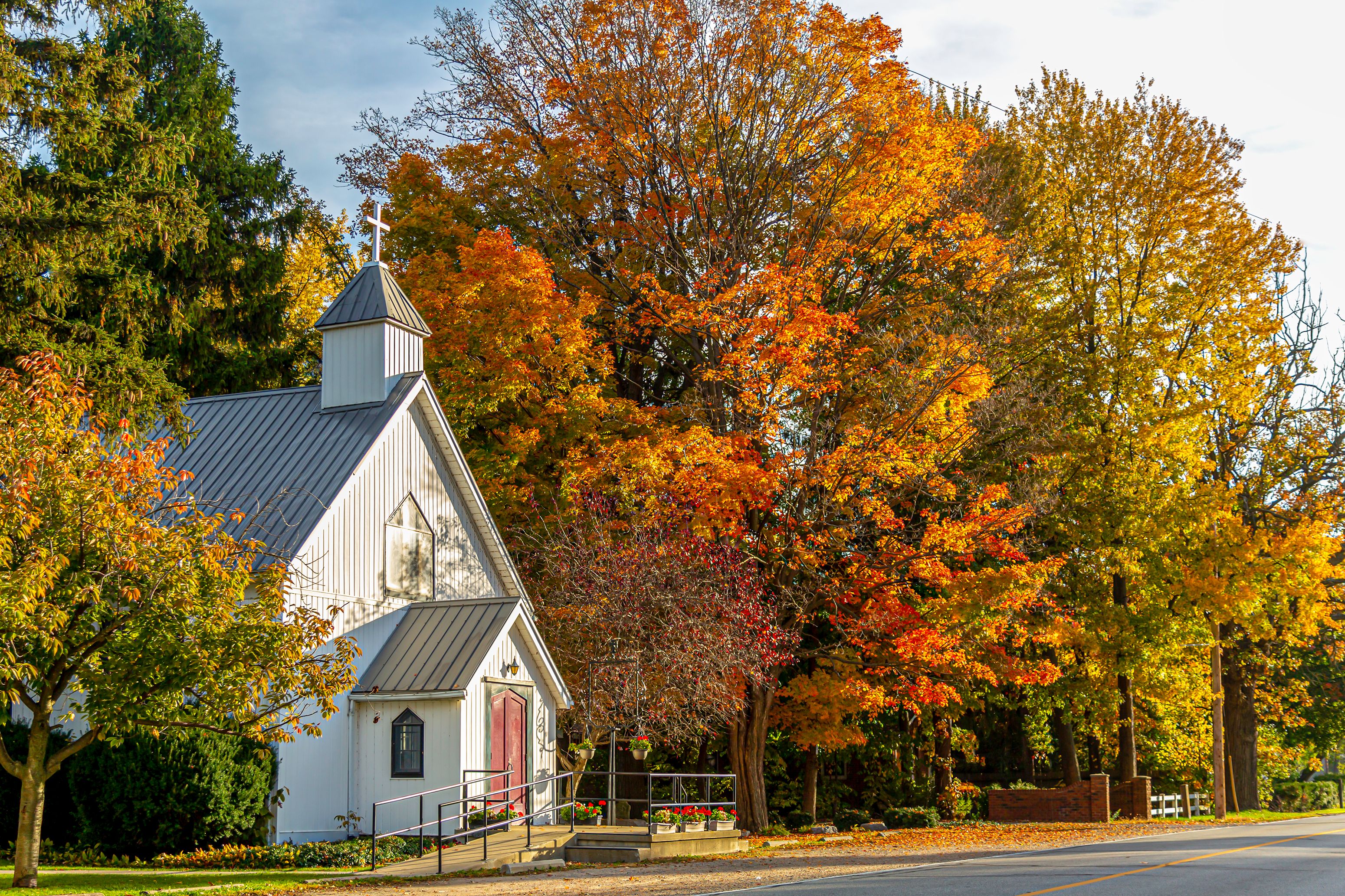 autumn church