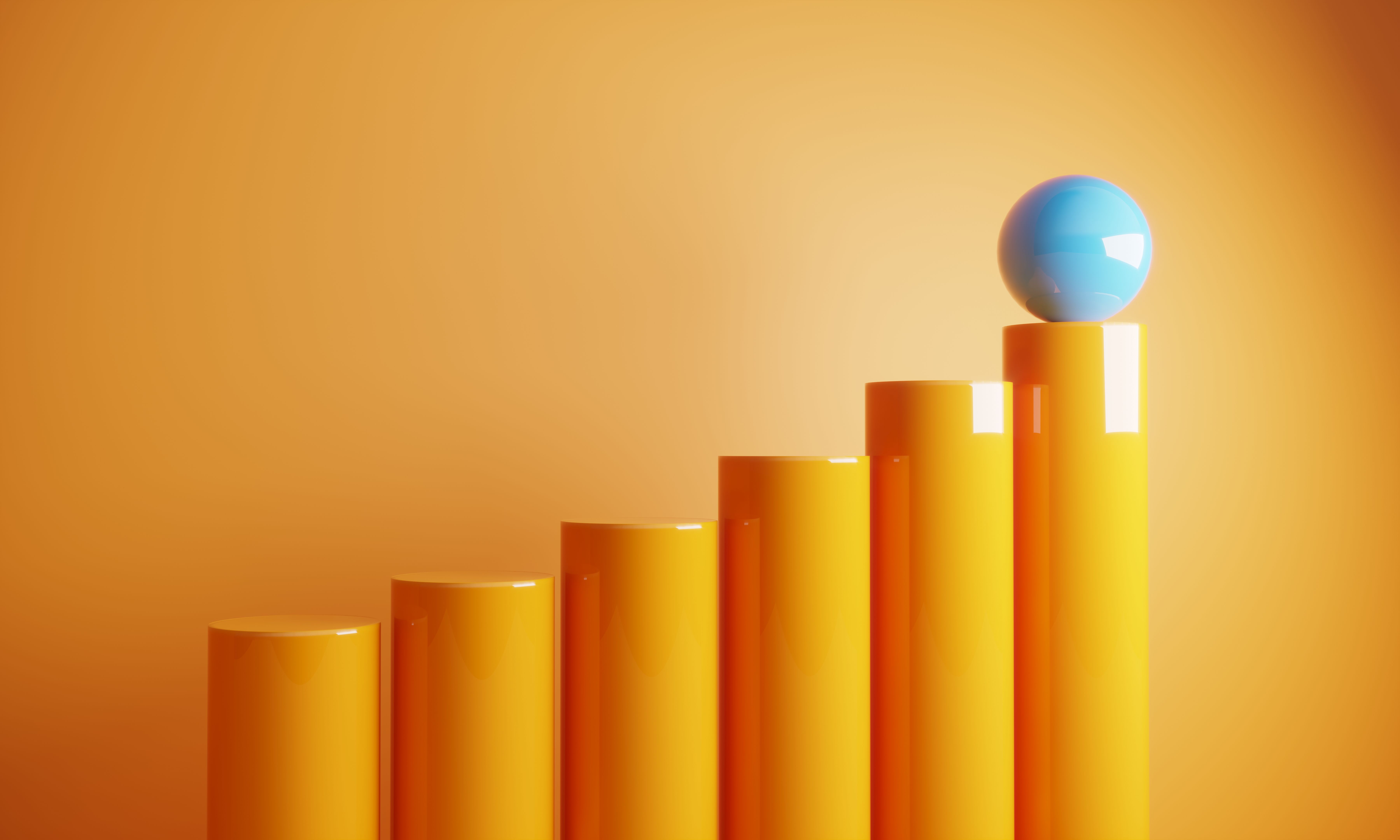 Sphere on the top of growing graph