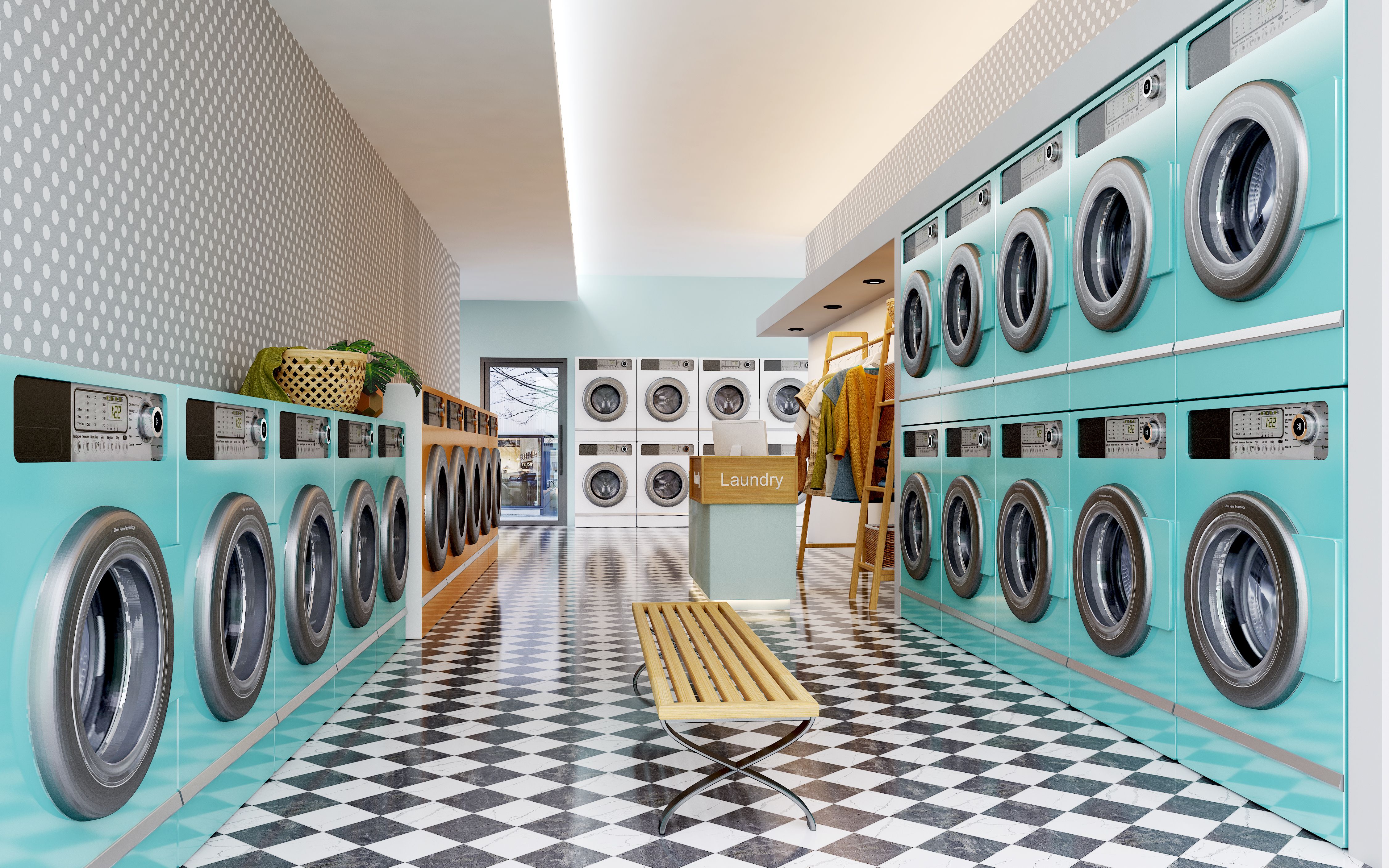 laundromat interior