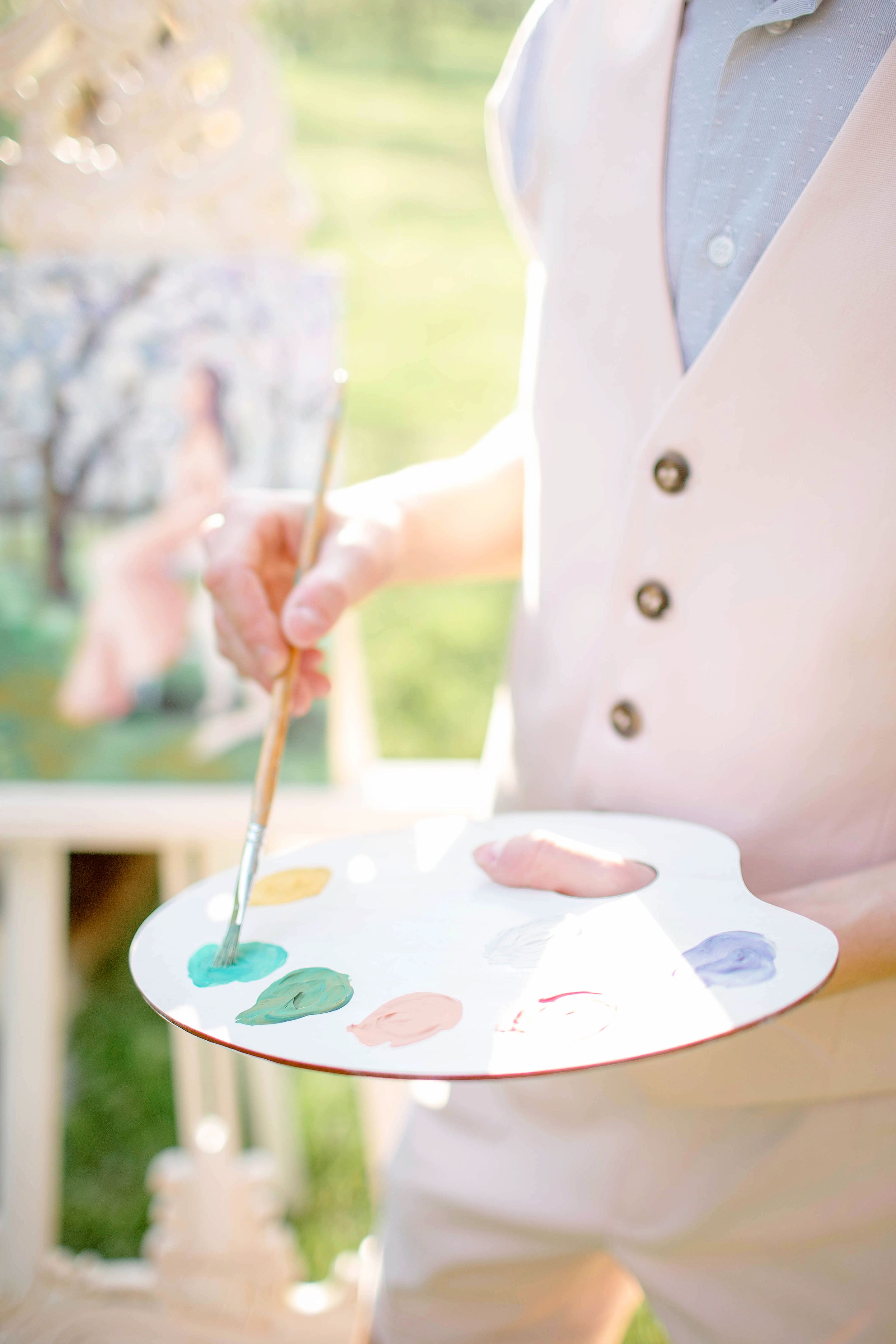 live painter wedding