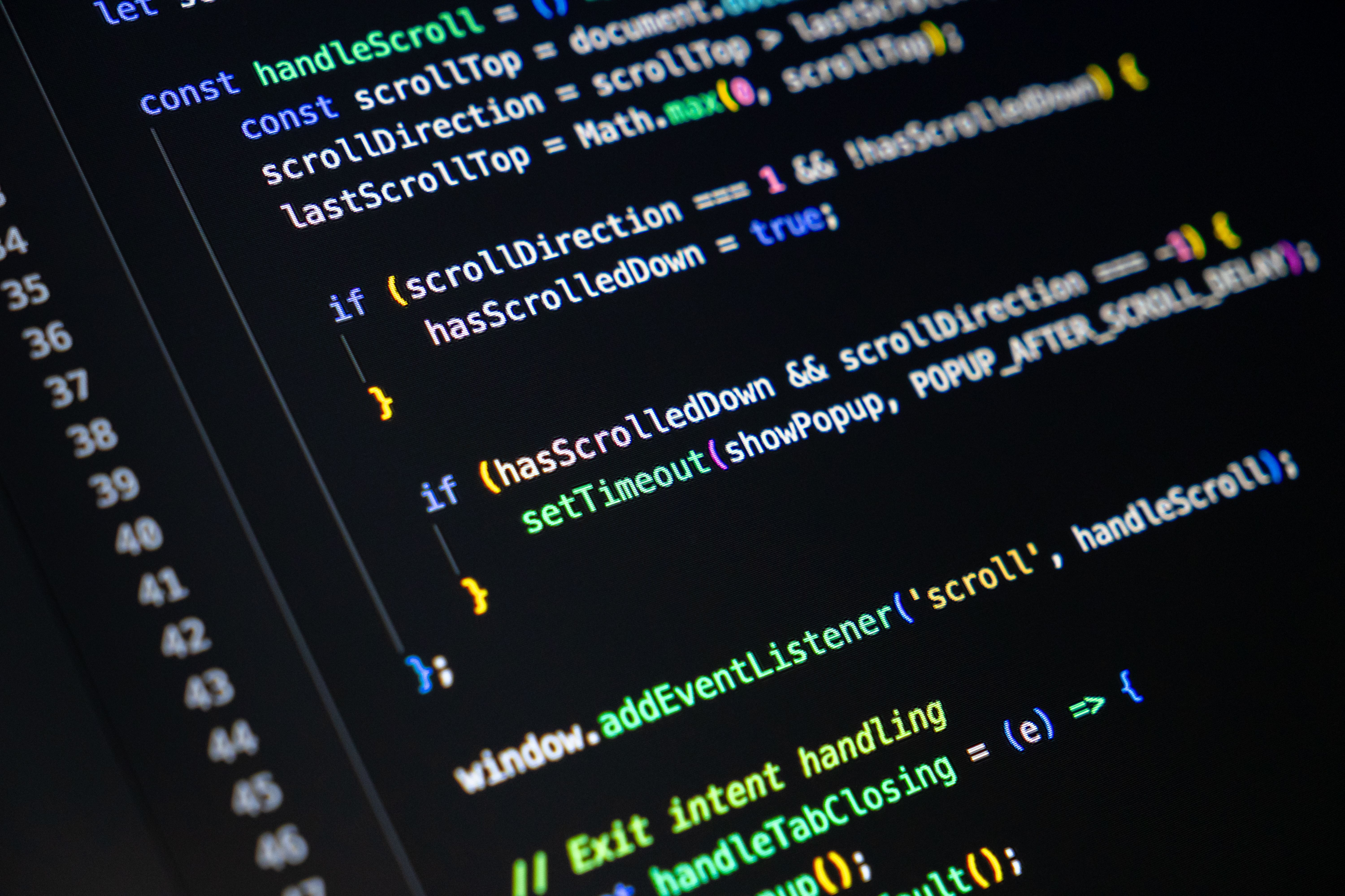 JavaScript code interface