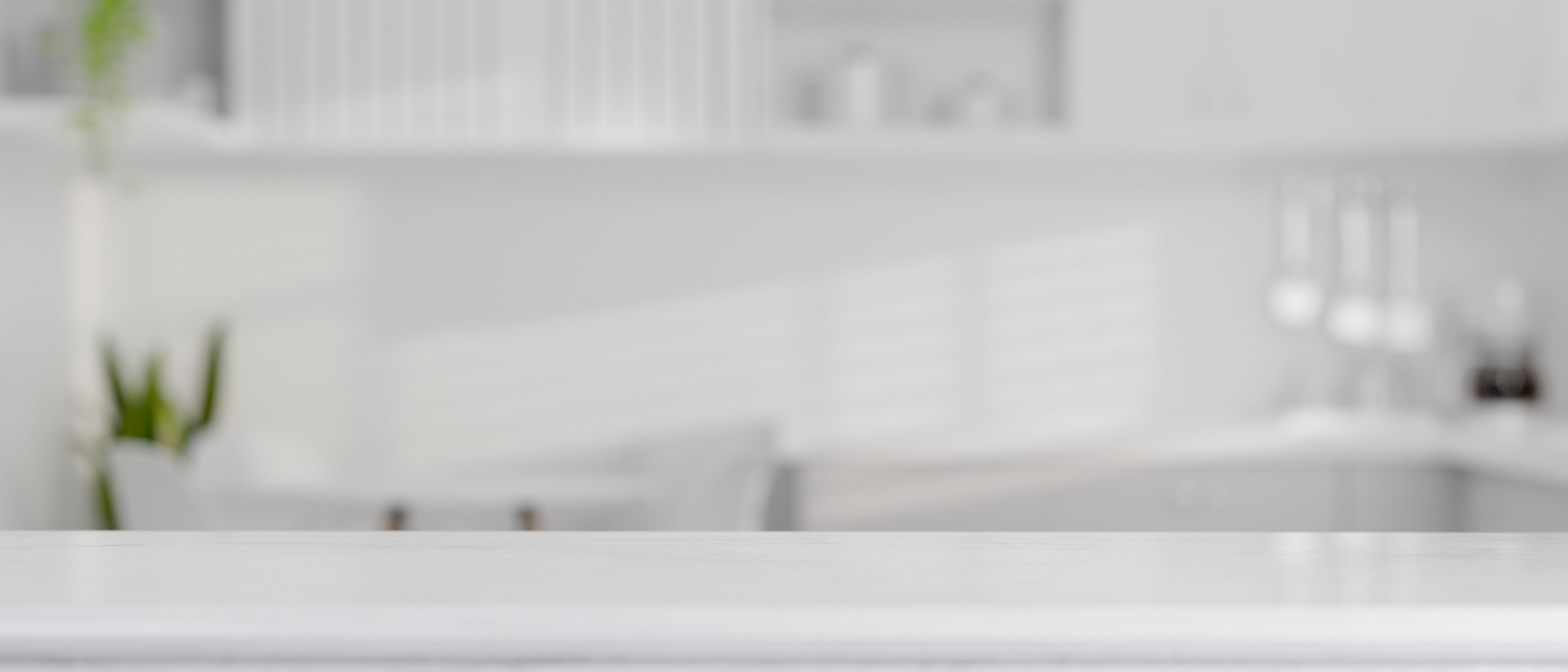 white marble kitchen