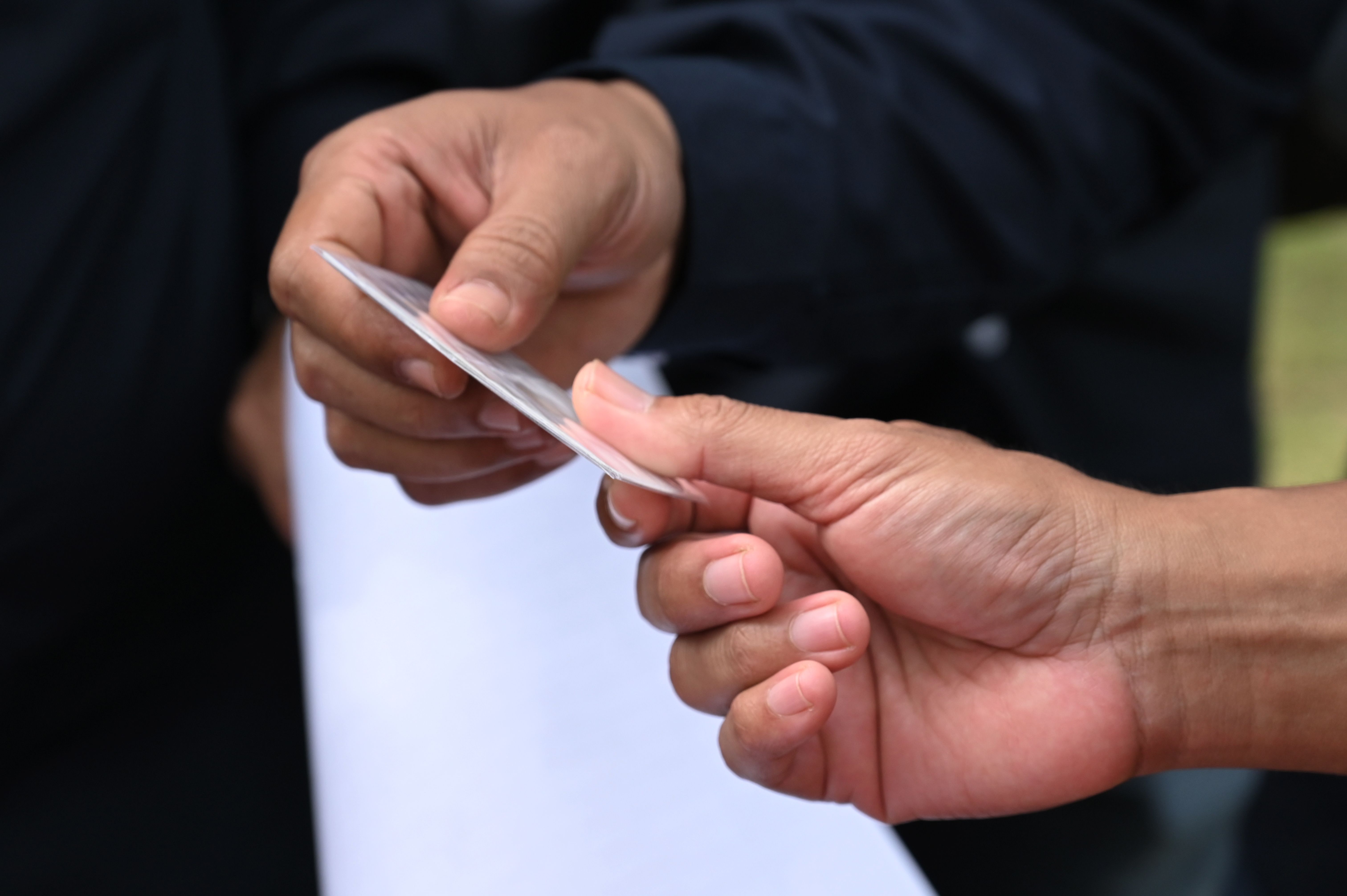 business cards exchange