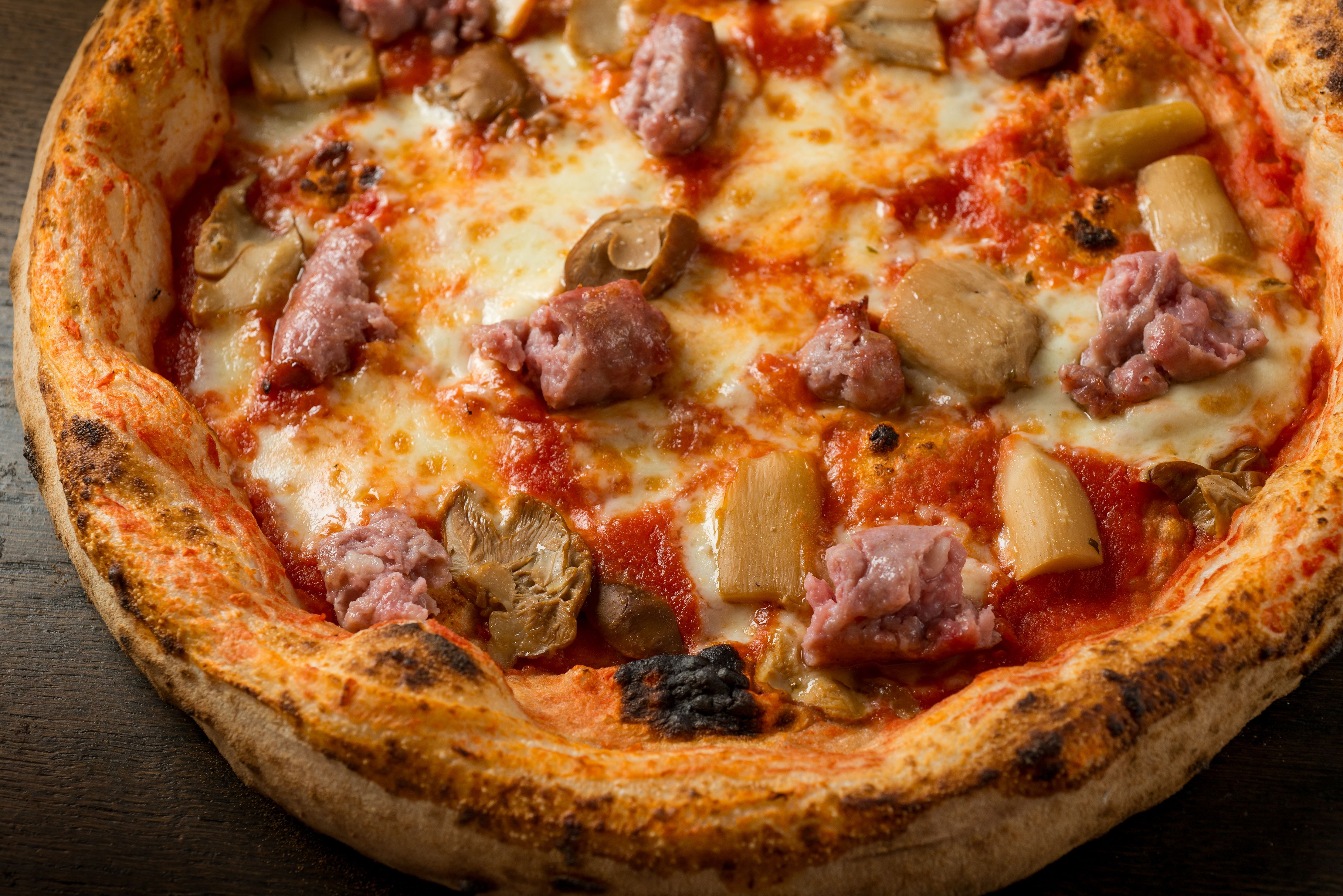 sausage and mushroom pizza