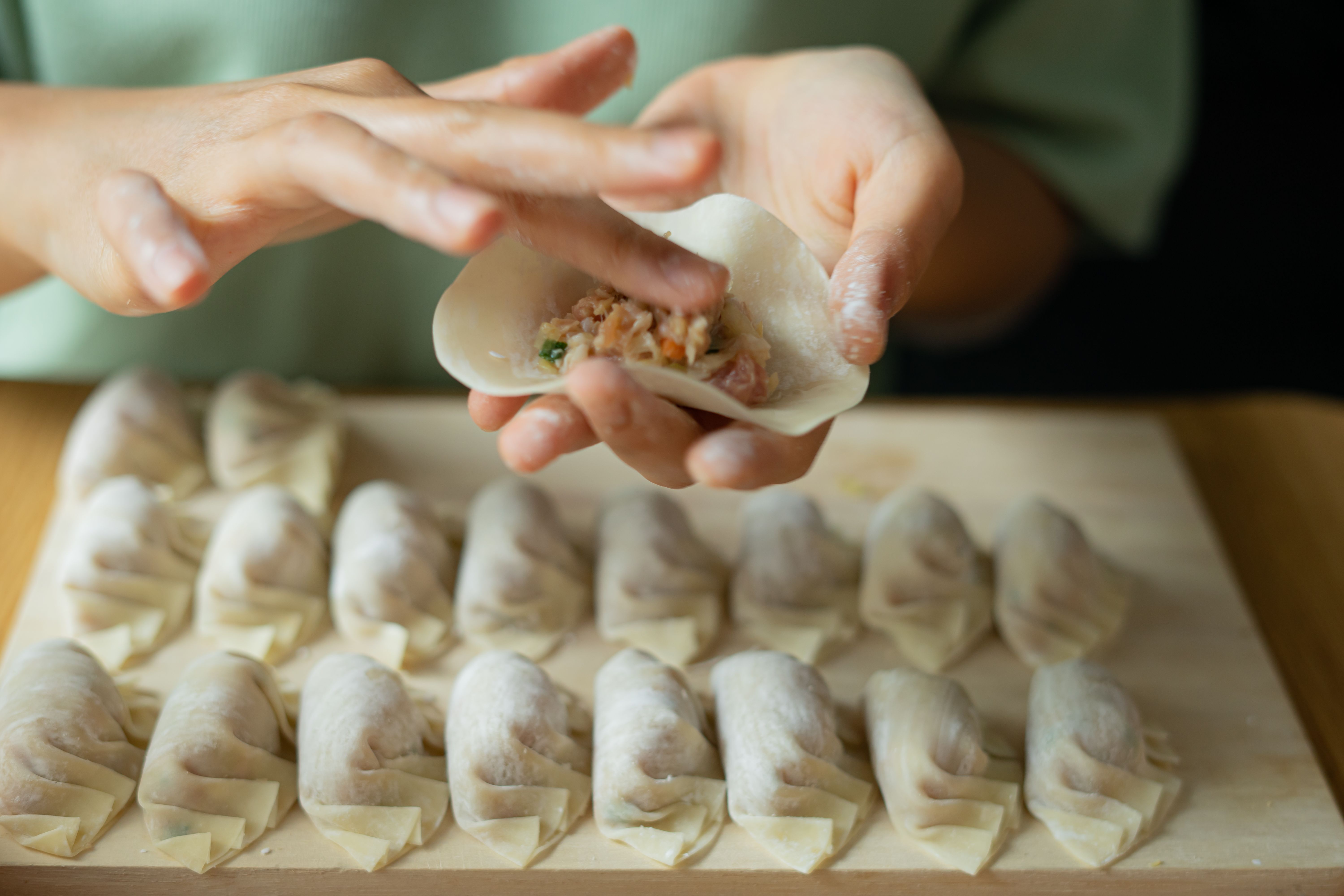 making dumplings