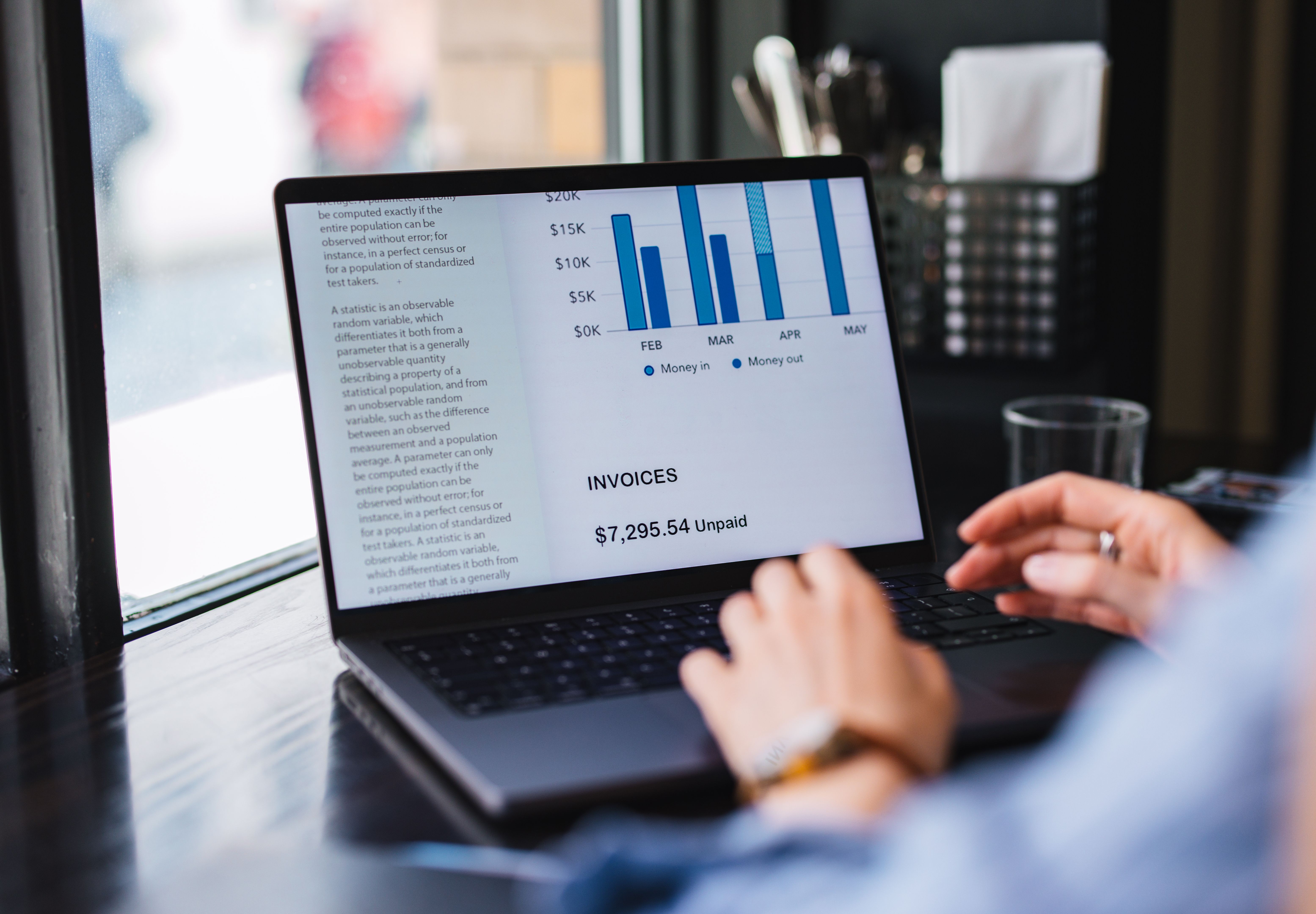 Close Up Photo Of Woman Hands Using A Laptop Computer In The Cafe Close Up Photo Of Woman Hands Using A Laptop Computer In The Cafe