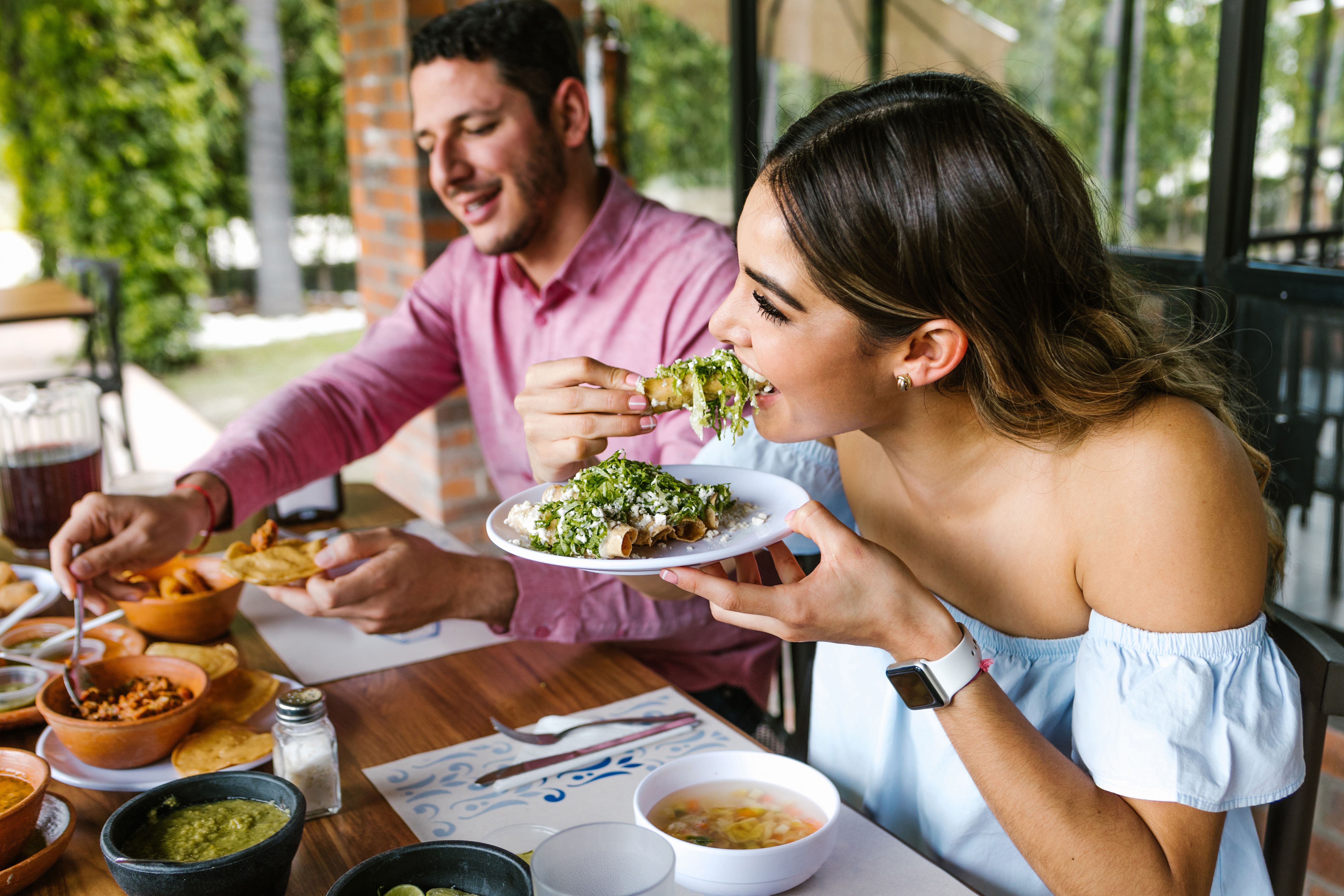 people enjoying meal