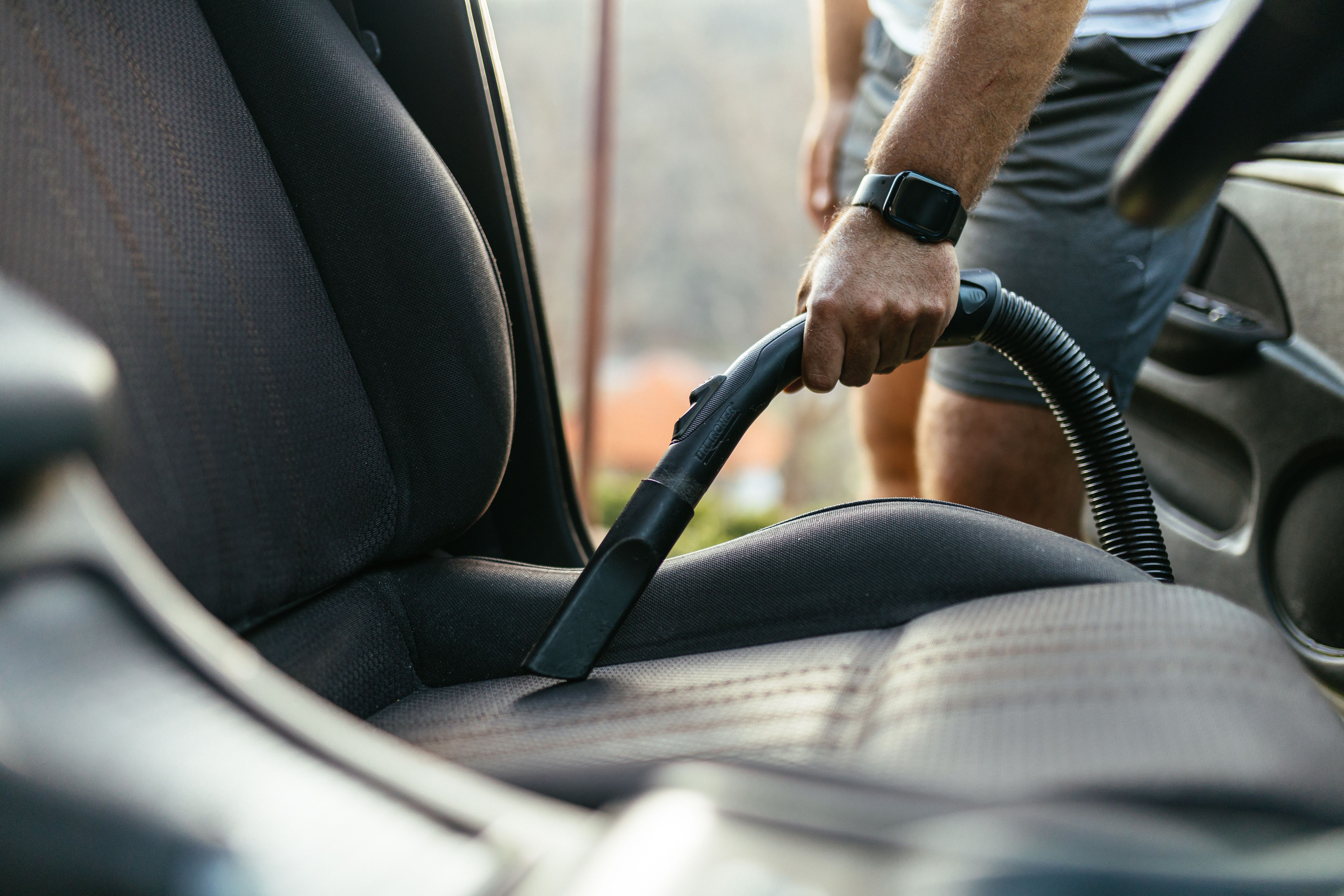 vacuuming upholstery