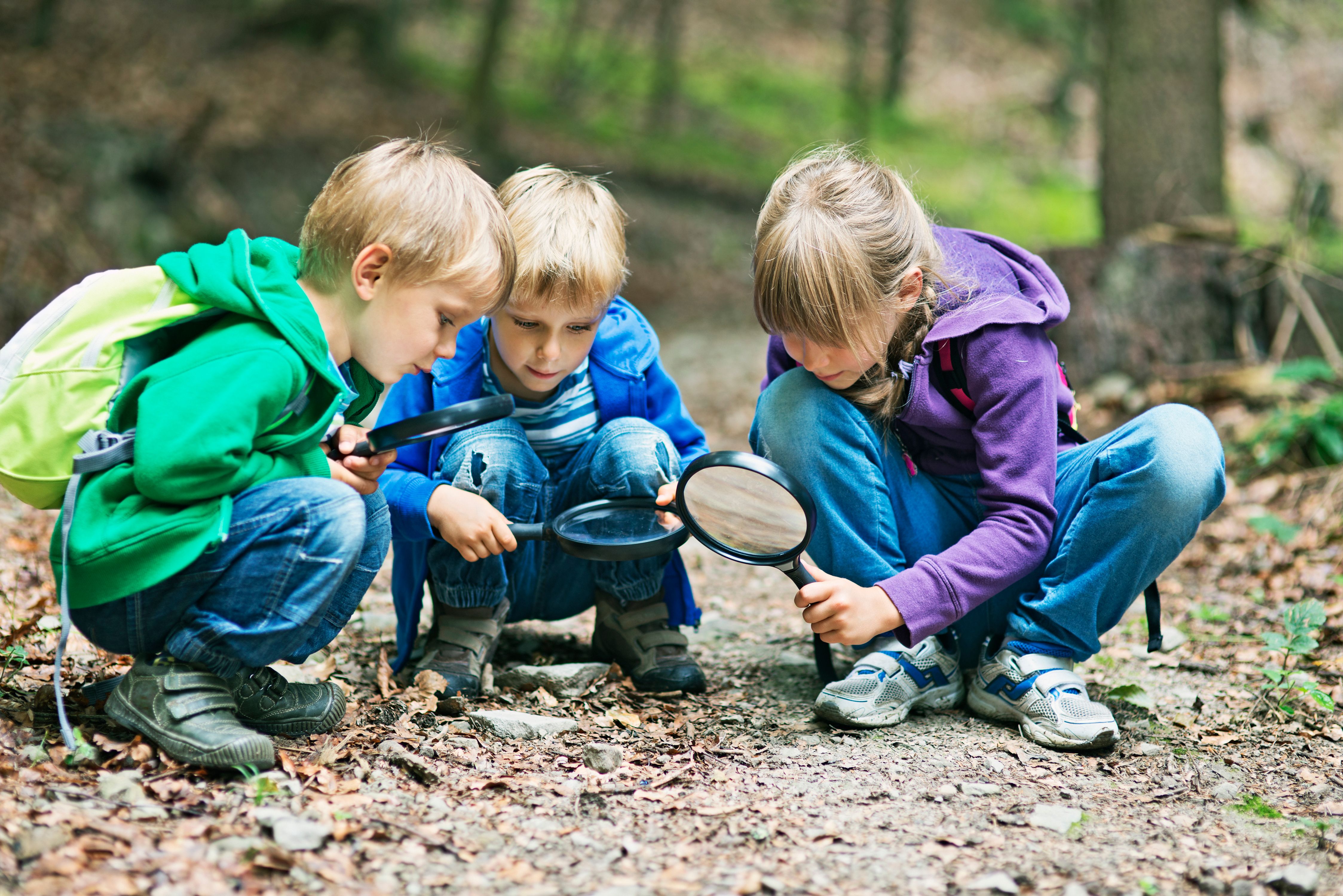 kids exploring